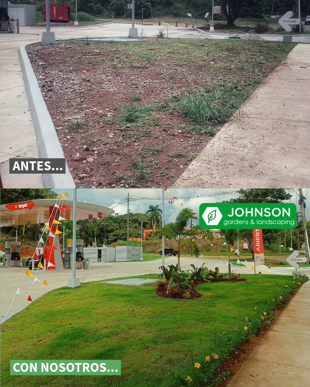 Renovamos el entorno verde de la estación @terpel.panama de Espinar, Colón 🌿🌺✨
Transformamos espacios para que reflejen la calidad, sostenibilidad y buena imagen de una marca.
Cada planta, cada detalle están pensados para dar vida y frescura a tus áreas verdes.
🌍 Paisajismo sostenible | Resultados visibles✅
Cotiza con nosotros 📲6174-9092
#Landscaping #Paisajismo#MantenimientoVerde #Panama#Colon#PaisajismoSostenible #ÁreasVerdesCorporativas