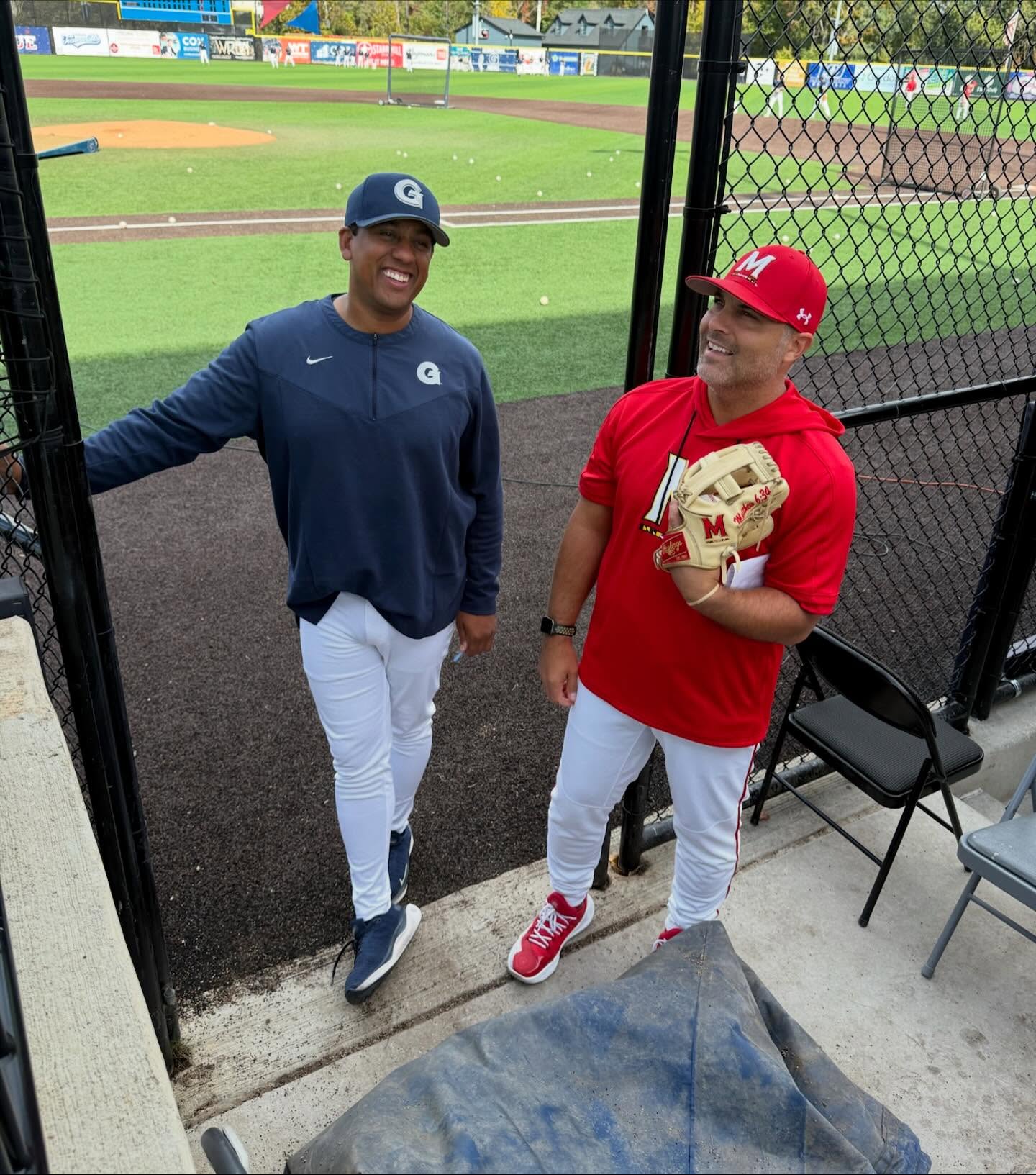Coaches Edwin Thompson (Georgetown) and Matt Swope (Maryland) are both BUBA Advisory Board members. Their squads faced off on Saturday for a fall scrimmage and hosted BUBA Scholars for a meet and greet with the teams.
We look forward to seeing these programs compete in the spring, and are so thankful for their support. Coach Thompson and Coach Swope will both be supporting Field of Futures on December 6th - come celebrate developing baseball in the DMV with us!
#Terpsville #HoyaSaxa #BaltimoreBaseball