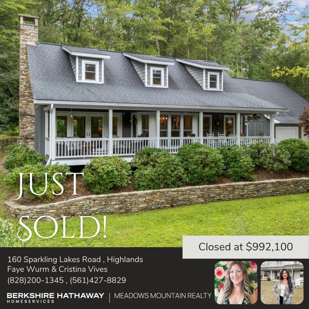🏡 Closed & Pending Last Week!
Closed:
✨ 160 Sparkling Lakes – Listed & Sold by @ctygirlmtnworld & @cristina_vives_realtor
✨ 100 Deer Run – Listed by Faye Wurm & Cristina Vives
✨ 670 Big Bear Pen Road – Listed by Faye Wurm & Cristina Vives
✨ 96-2C Dogwood Knob Lane - Listed by @lorna_alexander_realtor Sold by @iamkarahardy
✨ 804 Moorewood Road – Listed by the @michaudrauersgroup
✨ TBD Riverwalk Drive – Listed by @johnmuirrealtor , Sold by Tom Goldacker
Pending:
🔑 4854 Pine Creek Road – Listed by @angielonggood
🔑 471 Rivard Road – Listed by Louise Booth, Pending with Don Collins
🔑 1124 Billy Cabin Road – Pending with Joy Rideout
Another great week on the Plateau — congrats to all!
#BHHSMMR #JustSold #UnderContract #HighlandsNC #SapphireValley