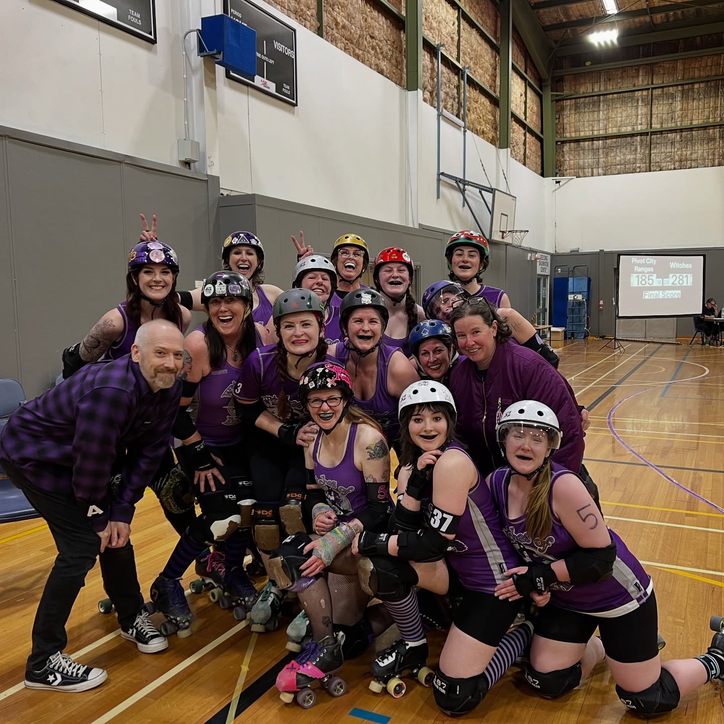 That’s a wrap on the 2025 @statewidestampede season, and what a way to finish!
After an awesome game against @gippslandrangesrollerderby @geelongrollerderby @saltybeachesrollerderby the Witches took home the win to land 5th overall - an amazing achievement!
Thank you to all our families and friends who have attended bouts or cheered us on from home throughout the year, and to all the officials who help make competitions like this possible 💜
Now it’s time to ice, nap and eat all the comfort foods!
Until next year!