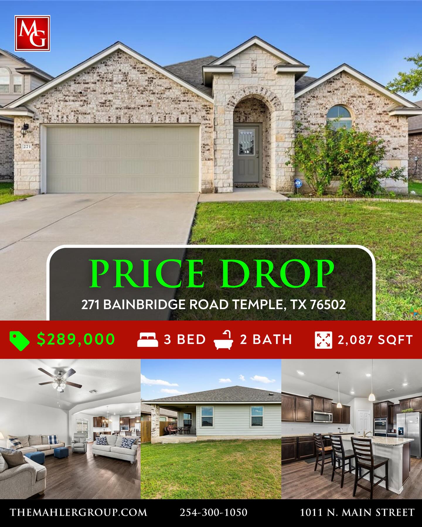 PRICE IMPROVEMENT!
EXPLORE THIS SPACIOUS HOME WITH A SUPERB LAYOUT IN THE ACADEMY ISD! This 3-bedroom, 2-bath residence features an open floor plan, perfect for daily living, with a large family room that connects seamlessly to a generous dining space and a functional island kitchen. The kitchen is equipped with stainless steel appliances, including a double oven, granite countertops, and a corner walk-in pantry all under both pendant and recessed lighting for a well-lit workspace. The split bedroom design provides privacy and efficiency for both family & overnight guests. The secondary bedrooms, positioned off the game room/second living area, share a double vanity bath with a tub/shower combo. The master bedroom, tucked away in the rear of the home, opens to a double vanity bath with a large step in shower, private toilet, and walk-in closet. A dedicated study at the front of the home offers a quiet space for work or hobbies. Outside, the south-facing covered back patio is ideal for enjoying Texas sunsets. The large, fully irrigated backyard provides plenty of room for play or relaxation, perfect for families or outdoor activities. With its practical design and being conveniently located minutes from shopping, restaurants, I-35, and I-14, this home offers a great opportunity for comfortable living in a quiet neighborhood.