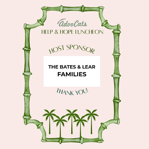 Help & Hope Luncheon SPONSOR SPOTLIGHT: Thank you Bates and Lear families for being a Host sponsor!🐆🌴