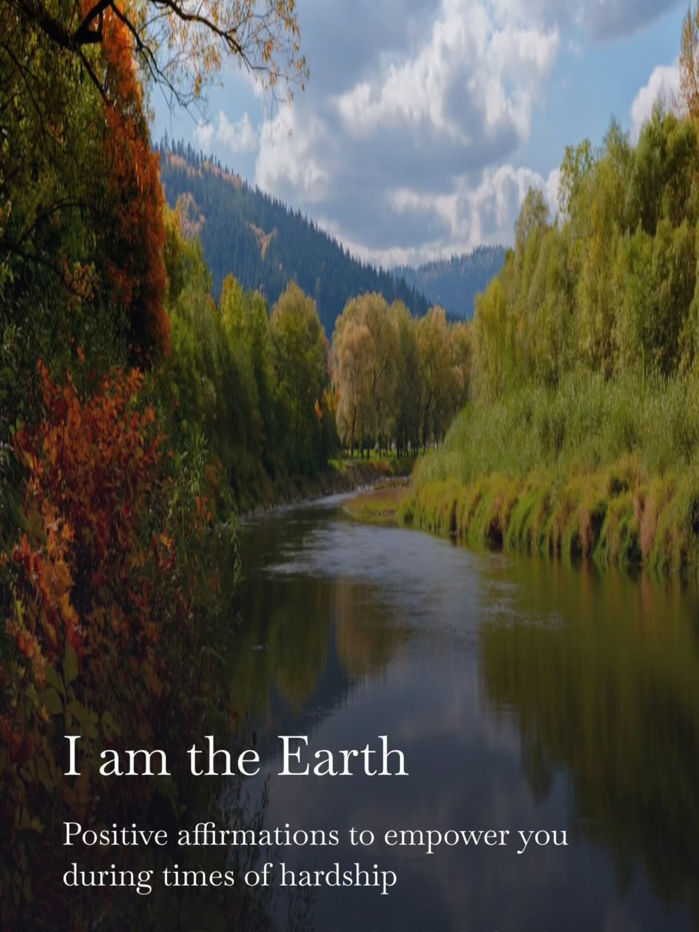 "I am the river, I possess depth. My waters plunge deeply, inviting exploration of the mysteries that lie beneath."
#mentalhealth #affirmations #nature