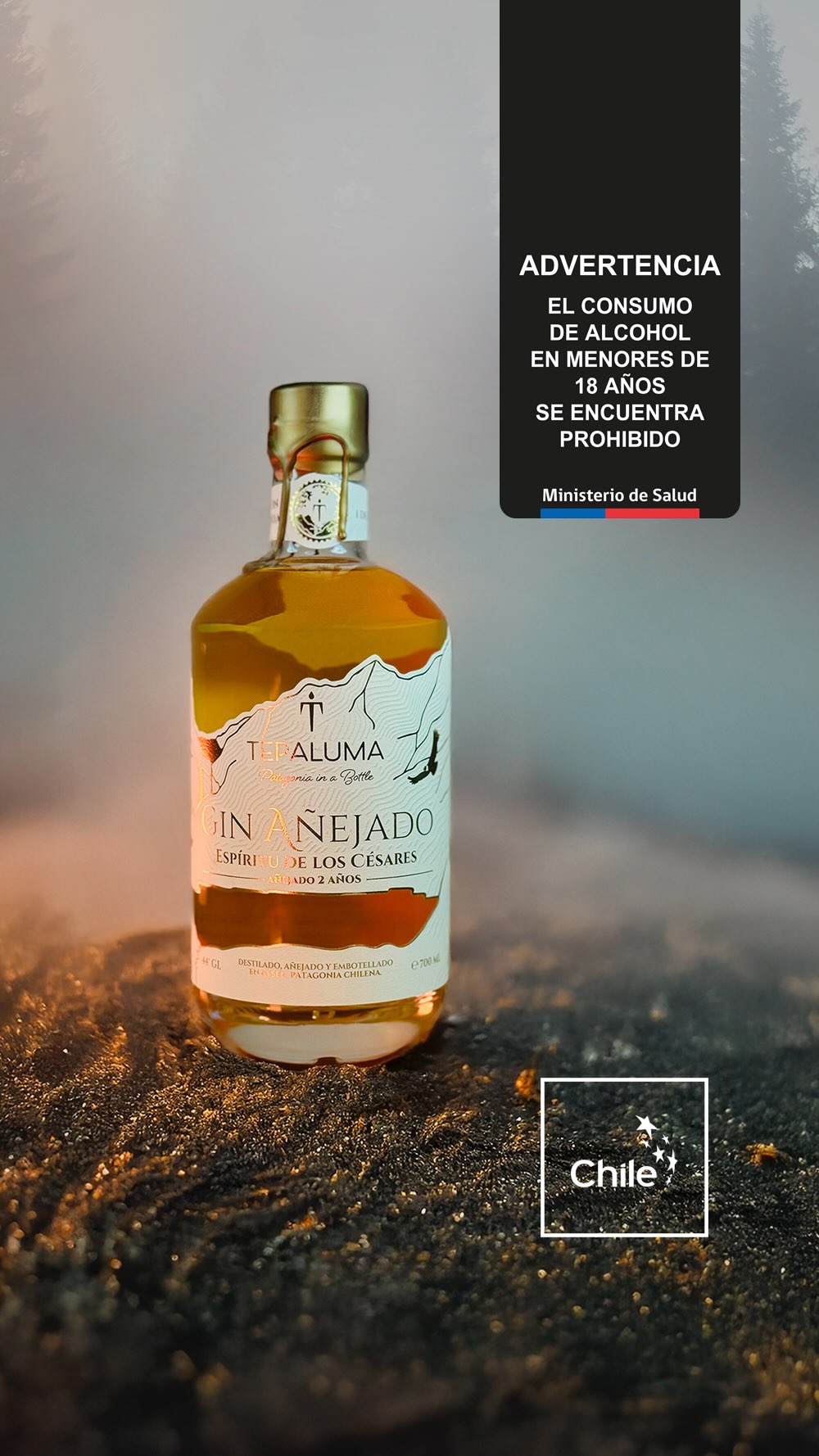 Dicen que en el extremo sur del continente hay una ciudad perdida… un enclave de oro envuelto en niebla, visible solo para quienes saben mirar con otros ojos. 🌫️✨
Inspirados en la leyenda de la Ciudad de los Césares, creamos un gin distinto: Tepaluma® Gin Añejado, nuestro London Dry Gin – Espíritu del Bosque, madurado durante dos años en barricas de roble ex carmenere chileno, que encierra el carácter salvaje y elegante de la Patagonia más indómita.
Edición 2025, solo 1.000 botellas numeradas, y las primeras 100 ya están disponibles en preventa exclusiva en nuestra web.
Un gin que no se explica, se revela.
Preventa disponible en www.tepaluma.com / Despachos desde el 10 de noviembre / Región de Aysén: Retiro en tienda o en Gran Calafate a partir del 21 de noviembre.
Real. Salvaje. Icónico. Tepaluma®
….
⚠️ ᴀᴅᴠᴇʀᴛᴇɴᴄɪᴀ: ᴇʟ ᴄᴏɴsᴜᴍᴏ ɴᴏᴄɪᴠᴏ ᴅᴇ ᴀʟᴄᴏʜᴏʟ ᴅᴀñᴀ ᴛᴜ sᴀʟᴜᴅ I ɴᴏ ʙᴇʙᴇʀ ᴀʟ ᴄᴏɴᴅᴜᴄɪʀ I ʀɪᴇsɢᴏ ᴘᴀʀᴀ ᴛᴜ ʙᴇʙé I ɴᴏ ʙᴇʙᴇʀ ᴍᴇɴᴏʀᴇs ᴅᴇ 𝟷𝟾 ᴀñᴏs I ᴍɪɴɪsᴛᴇʀɪᴏ ᴅᴇ sᴀʟᴜᴅ
ℹ️ᴠᴀʟᴏʀ ᴇɴᴇʀɢéᴛɪᴄᴏ ᴅᴇ ᴛᴇᴘᴀʟᴜᴍᴀ ɢɪɴ: 𝟸𝟺𝟶 ᴋᴄᴀʟ ᴘᴏʀ ᴄᴀᴅᴀ 𝟷𝟶𝟶 ᴍʟ I ᴛᴇᴘᴀʟᴜᴍᴀ ᴍᴀǫᴜɪ ɢɪɴ: 𝟸𝟷𝟽 ᴋᴄᴀʟ ᴘᴏʀ ᴄᴀᴅᴀ 𝟷𝟶𝟶 ᴍʟ
#TepalumaGin #Patagonia #PatagoniaChilena #DestileríaTepaluma #CarreteraAustral #Chile #añejado #agedgin