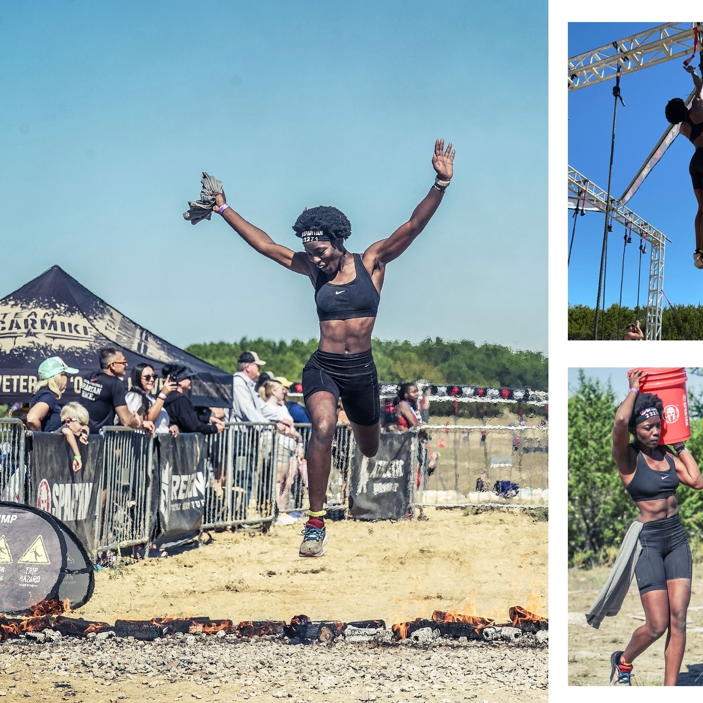 Some cool pics from our Spartan race last weekend 🏃🏾♀️💨
.
.
I look like I’m having a blast but let me tell you, this was one of the hardest races I’ve ever done physically AND mentally. For 6.2 miles I climbed, crawled, pushed, pulled, jumped, and rolled my way to the finish line. And now I’m officially a Spartan Super Finisher🏅
.
Stay tuned to see what other crazy things I sign myself up for next 👀
#NaturalBodi #MindBodi #SpartanRace #SpartanDallas #Finisher #MindOverMatter #TrainWithPurpose #AthleteMindset #SpartanSuper #ialmostcried