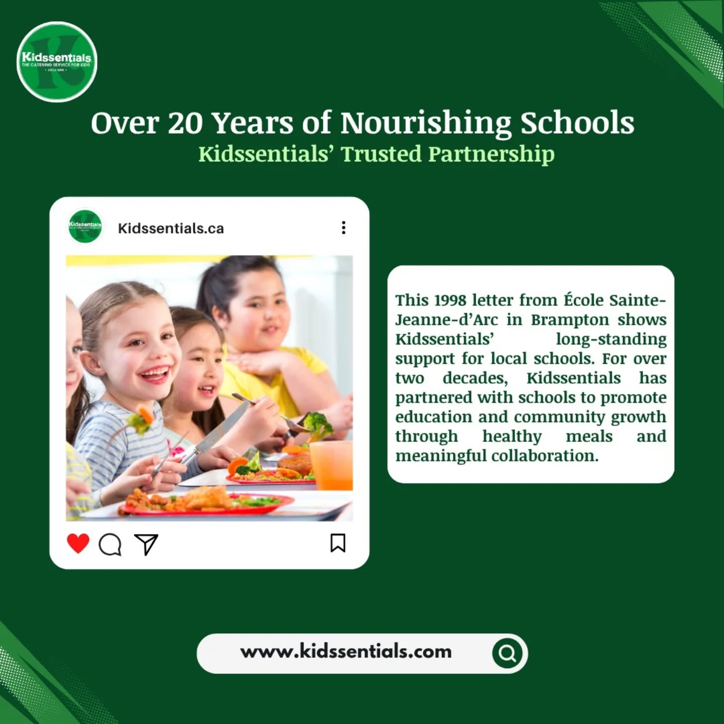 A look back to where it all began 📜✨
For over 20 years, Kidssentials has proudly partnered with schools to support healthy eating, learning, and community growth. 🍎💛
.
.
.
.
#kidssentials #schoolmeals #communitysupport #healthymealsforkids #schoolpartnership #since1998 #nutritionforkids #mississauga #brampton #healthyhabits #kidslunchprogram #freshlycookedmeals