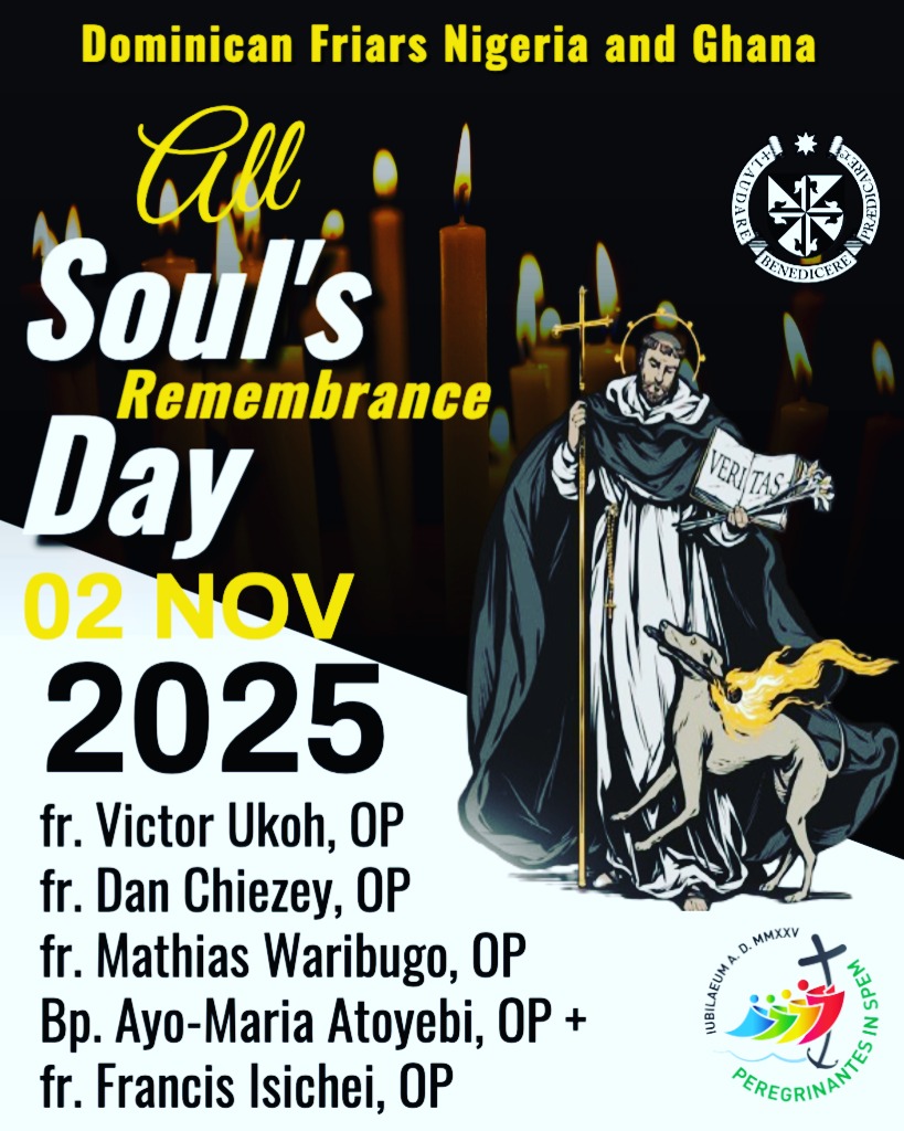 We pray for all the faithful departed, especially the friars who have passed in the last year. That God, through the resurrection will give hope to immorality bodies to be like His in Glory.