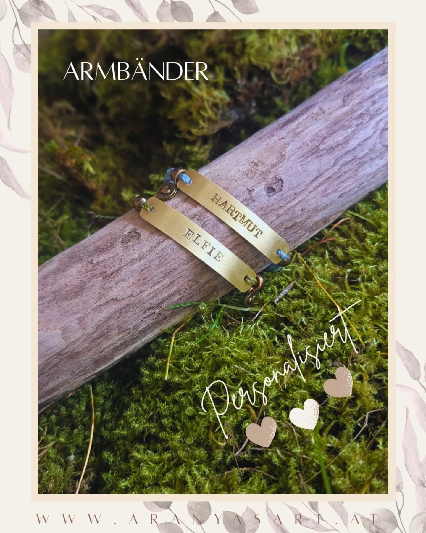 ✨ Einzigartig wie du! ✨
Meine neuen Makramee-Armbänder mit handgefertigten Messingstück und rustikaler Prägung sind das perfekte, personalisierte Statement-Piece oder ein unvergessliches Geschenk.
Ob Namen, ein wichtiges Datum oder ein Kraftwort – gestalte dein ganz persönliches Unikat.
Gerne fertige ich dein Armband auf Bestellung!
👉🏼Bald im Shop erhältlich 👈🏼
Du willst nicht warten?
Schreib mir einfach eine Nachricht (PN, WhatsApp, etc.).
🌟 Bleibt dran für mehr #statementpieces
❤️Herzliche Grüße,
Katharina
@aranyasart
#aranyasart #personalisiertegeschenke #makrameearmband #messingschmuck #handgestempelt #unikat #rustikalerschmuck #geschenkidee #handmade #StatementPiece #einzigartigerschmuck #besonderegeschenkefürbesonderemenschen
#linhasitacord #laakirchen #oberösterreich🇦🇹