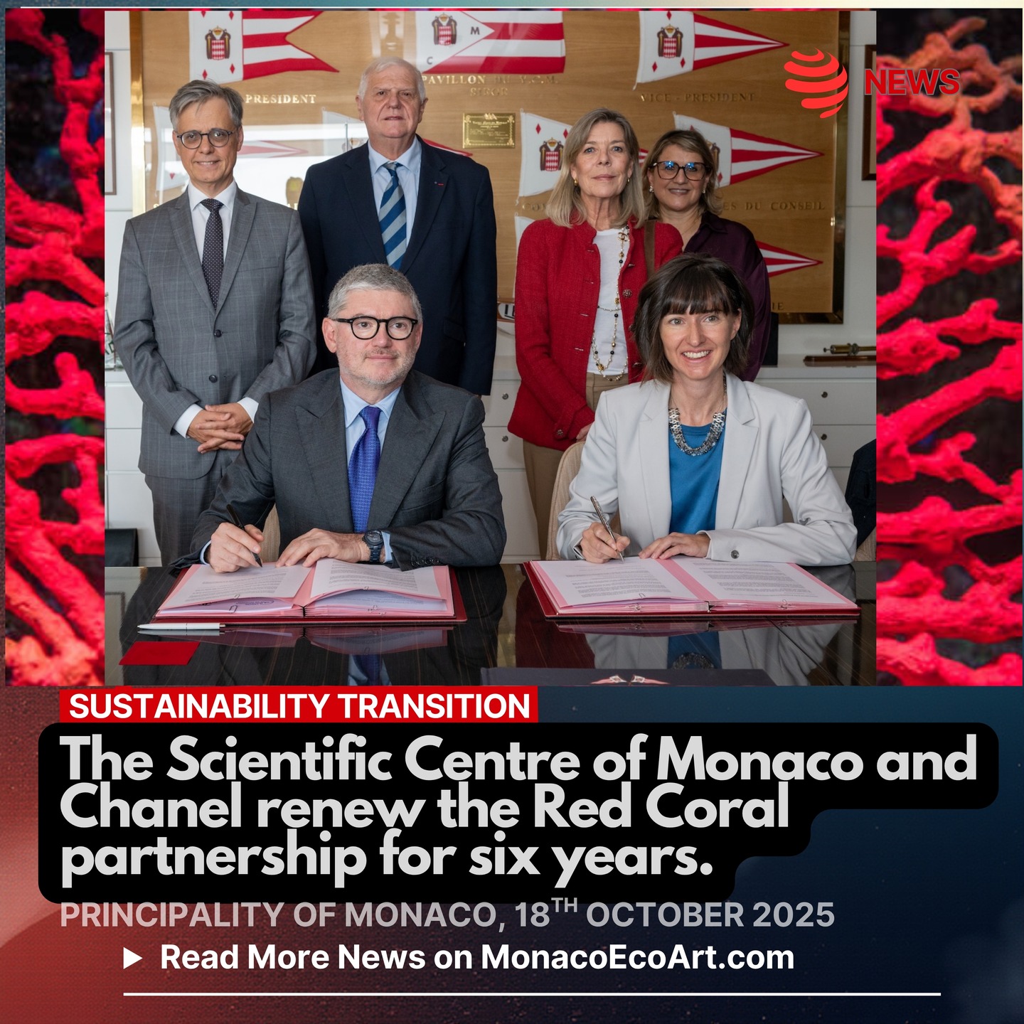 ✒🇲🇨 MONACŒCOART®
🌊🔬🪸SUSTAINABILITY TRANSITION
🇬🇧🇺🇸 The Scientific Centre of Monaco and Chanel renew the Red Coral partnership for six years.
🇫🇷 Le Centre Scientifique de Monaco et la Maison Chanel renouvellent pour six ans le partenariat du Corail Rouge.
🇮🇹 Il Centro Scientifico di Monaco e Chanel rinnovano la partnership Red Coral per sei anni.
🇪🇸 El Centro Científico de Mónaco y Chanel renuevan la asociación Red Coral por seis años.
Read the full text of the article at: www.monacoecoart.com
#Mediterraneo #Mediterranean #Sea #conservation #ecosystem #biodiversity #science #research #development #climate #action #microbiome #coral #reef #monaco #montecarlo #chanel #agreement 📸 © @centre_scientifique_monaco @chanelofficial - Layout and Contents: © MonacoEcoArt