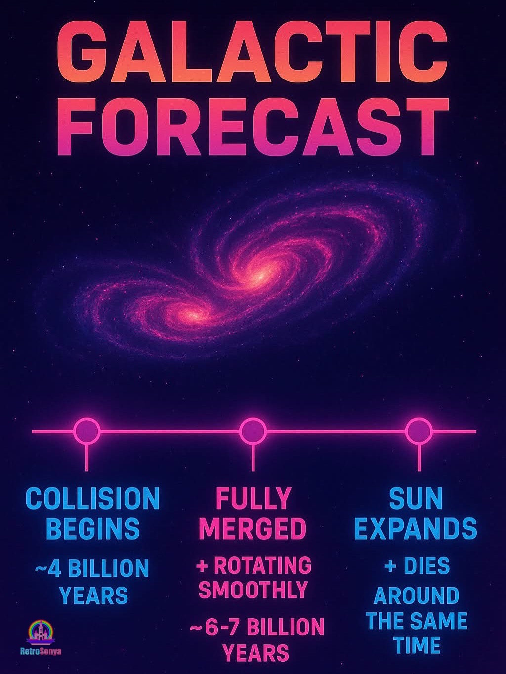 🌠✨ THE COSMIC REBOOT ✨🌠
Billions of years from now (maybe even sooner), the Milky Way and Andromeda galaxies will collide — two spirals of light merging into one radiant new creation. ⚡🌌 But even before that cosmic dance begins, God already promised something greater: “A new heaven and a new earth.”
While galaxies collide, stars fade, and the fabric of space reshapes itself, His word points to more than just an upgrade — it’s a divine renewal. Not chaos… but restoration. 🙏
It’s the ultimate reboot of creation — where the old passes away, and what rises is more radiant, more perfect, more eternal than anything our human eyes (or our neon dreams) could imagine.
New skies. New worlds. New life.
God’s promise isn’t science fiction — it’s divine future tense. 💫✝️
#SynthwaveFaith #Milkdromeda #NewHeavenNewEarth #CosmicDesign #RetroSonya #NeonHeavens #FaithInColor #DivineReboot