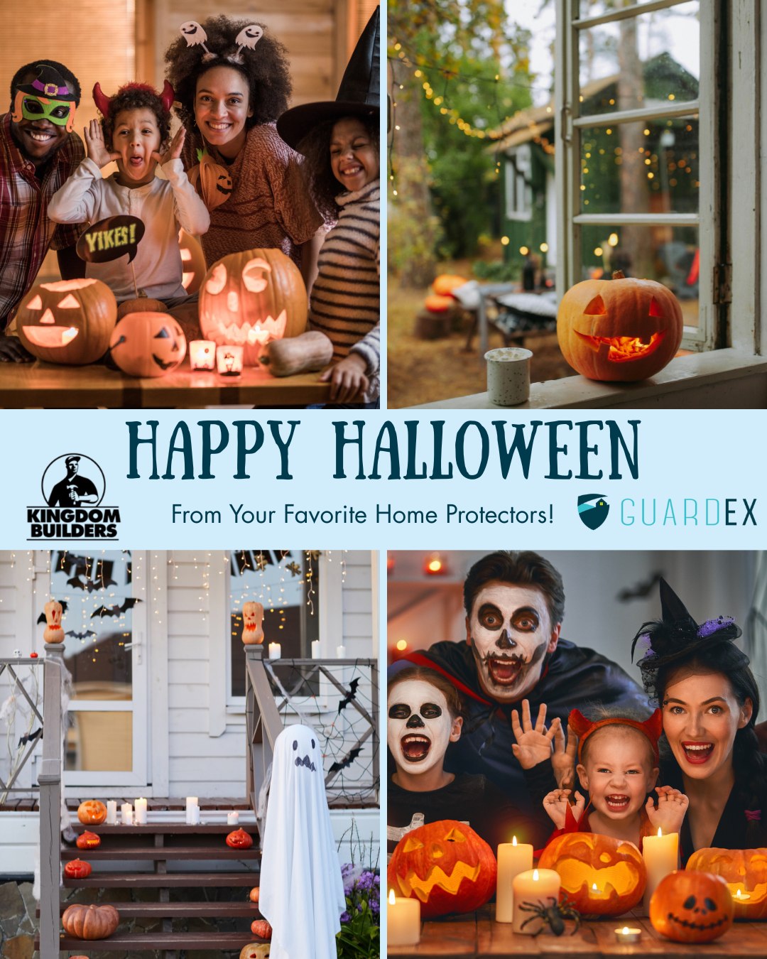 Keeping homes safe, sound, and a little spooky this Halloween! 🎃 #GuardEx #KingdomBuilders #HappyHalloween