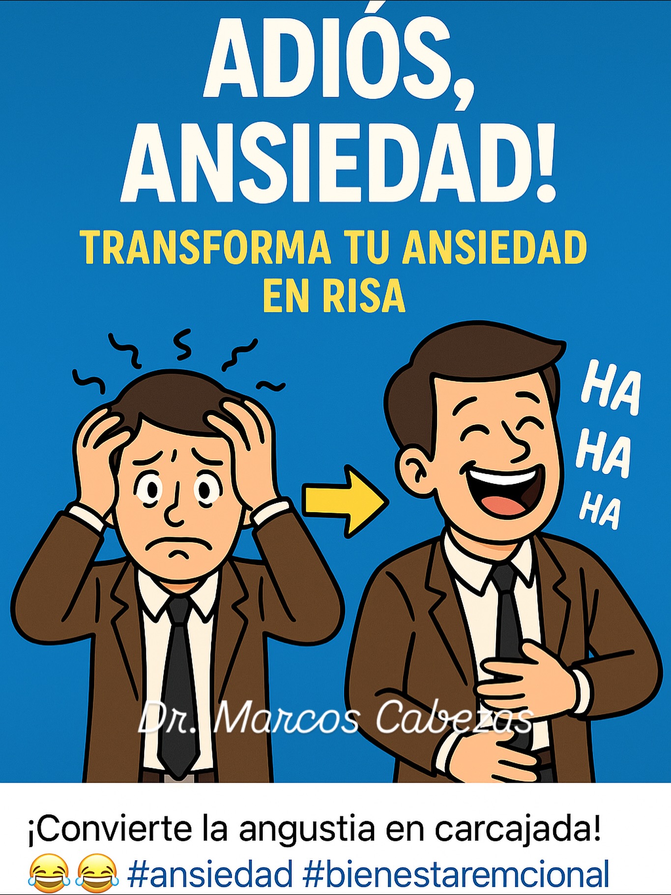 ¿Ansiedad? 😂 Pues ríete de ella. Literalmente.
Porque cuando te tomas la vida con humor, la ansiedad pierde el control.
No puedes estar riéndote y sufriendo al mismo tiempo… ¡Así que elige reír! 🤣
👉 Aprende a transformar la tensión en carcajadas.
Porque a veces, la mejor terapia es una buena dosis de humor.