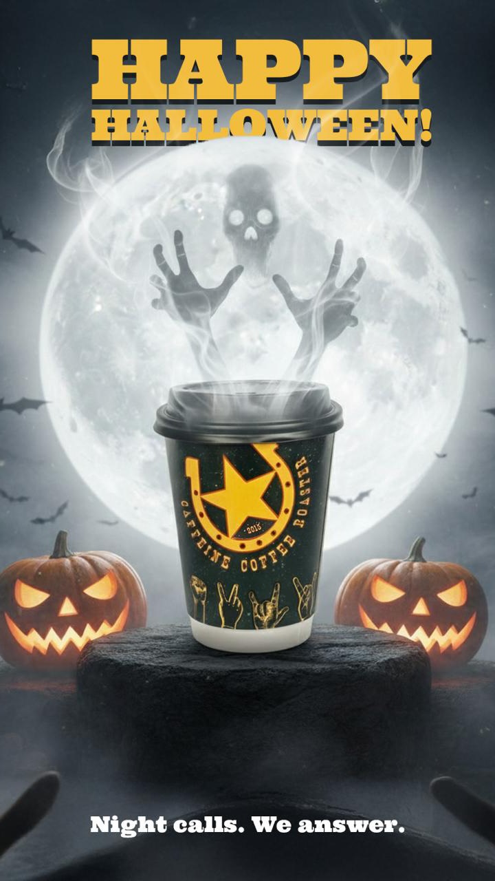 Karanlığın hükmettiği, çekirdeklerin dirilttiği yer; Caffeine 🦇🎃
#caffeinecoffeeroaster #thecaffeinespirit #thecaffeinemoments #halloween #spookyseason