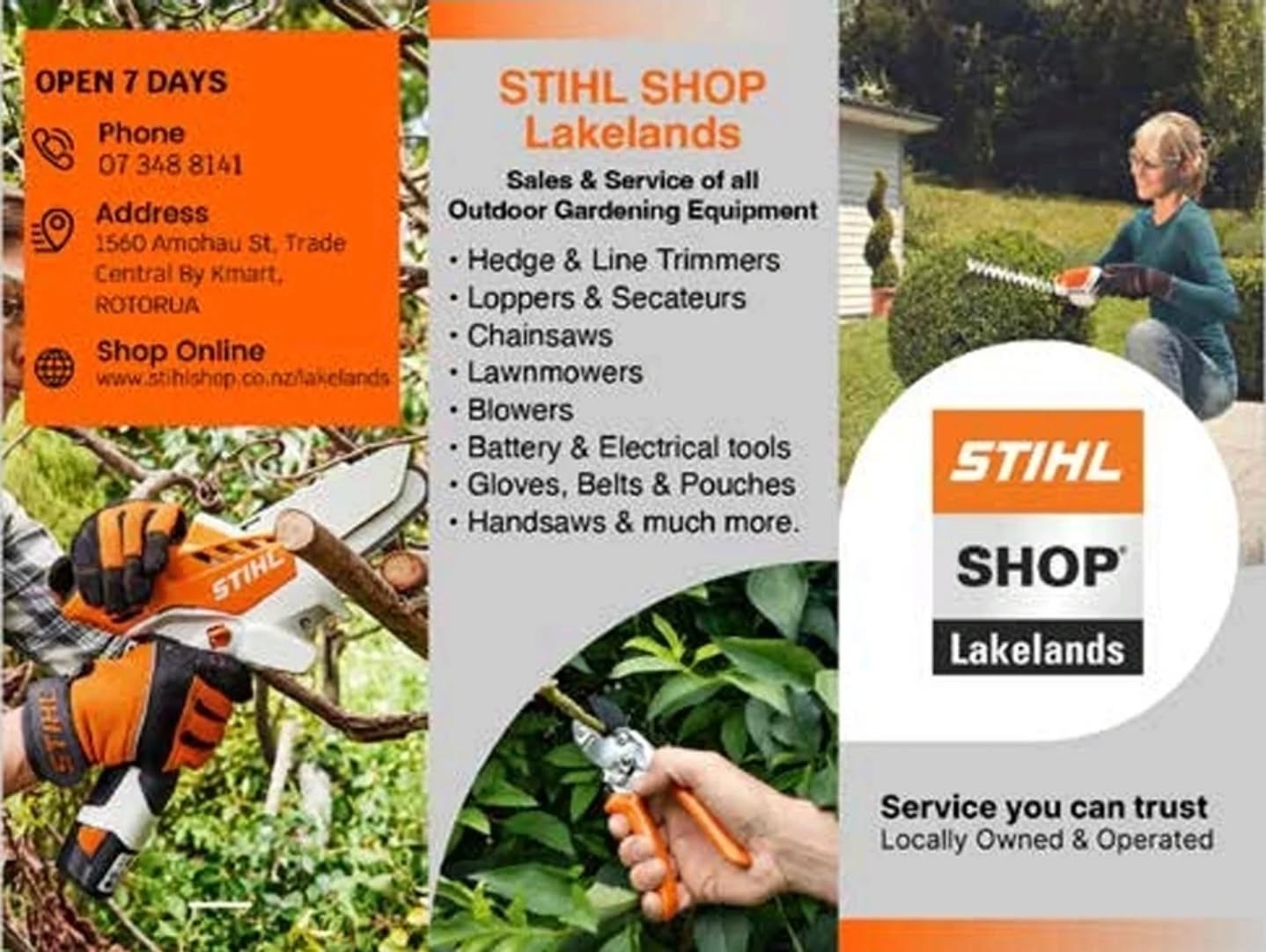Stihl Shop Lakelands have all the tools for all your garden needs
Chrissy and her amazing team will even show you how to use them and let you have a try with some instore