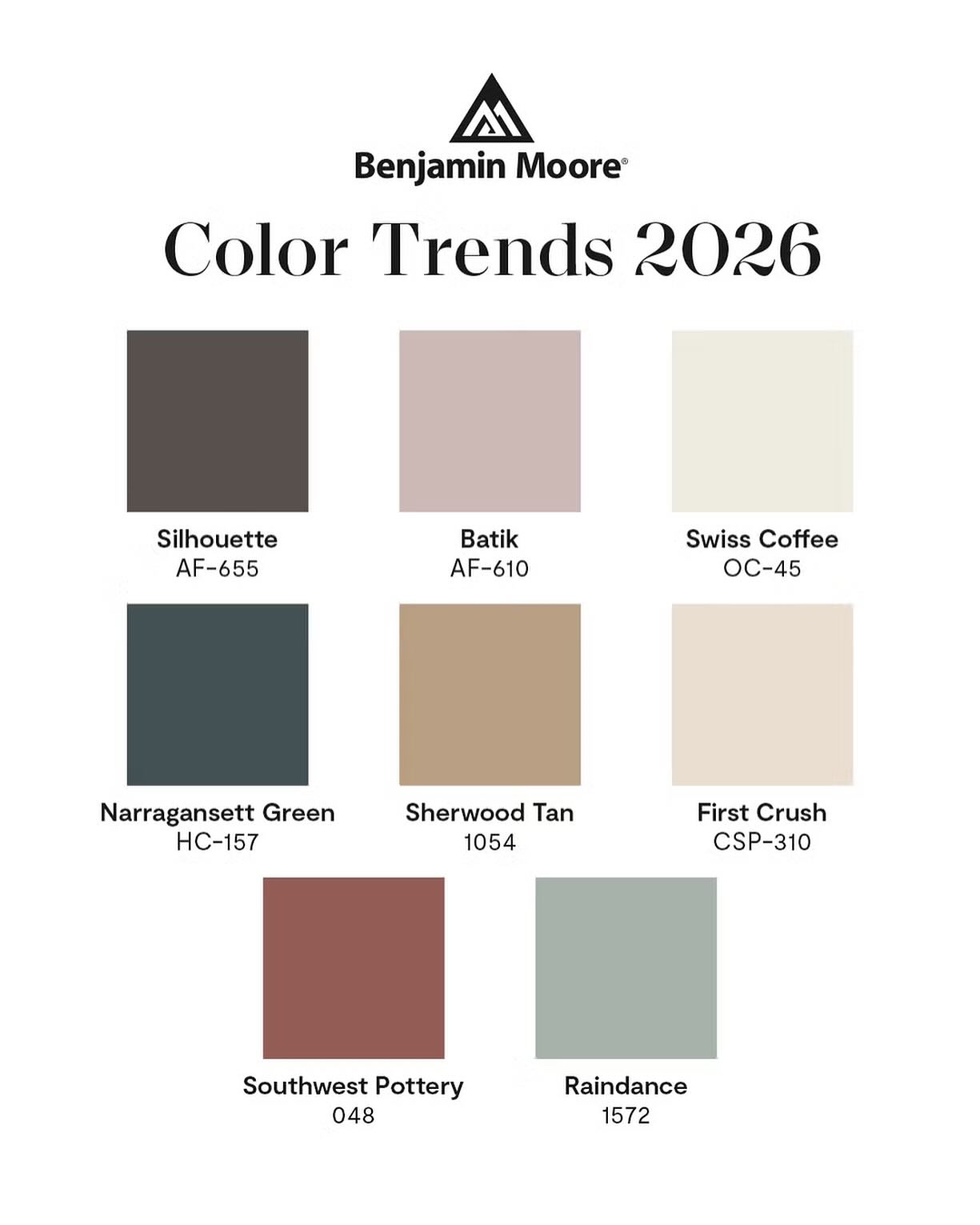 Like this palette… @benjaminmoore