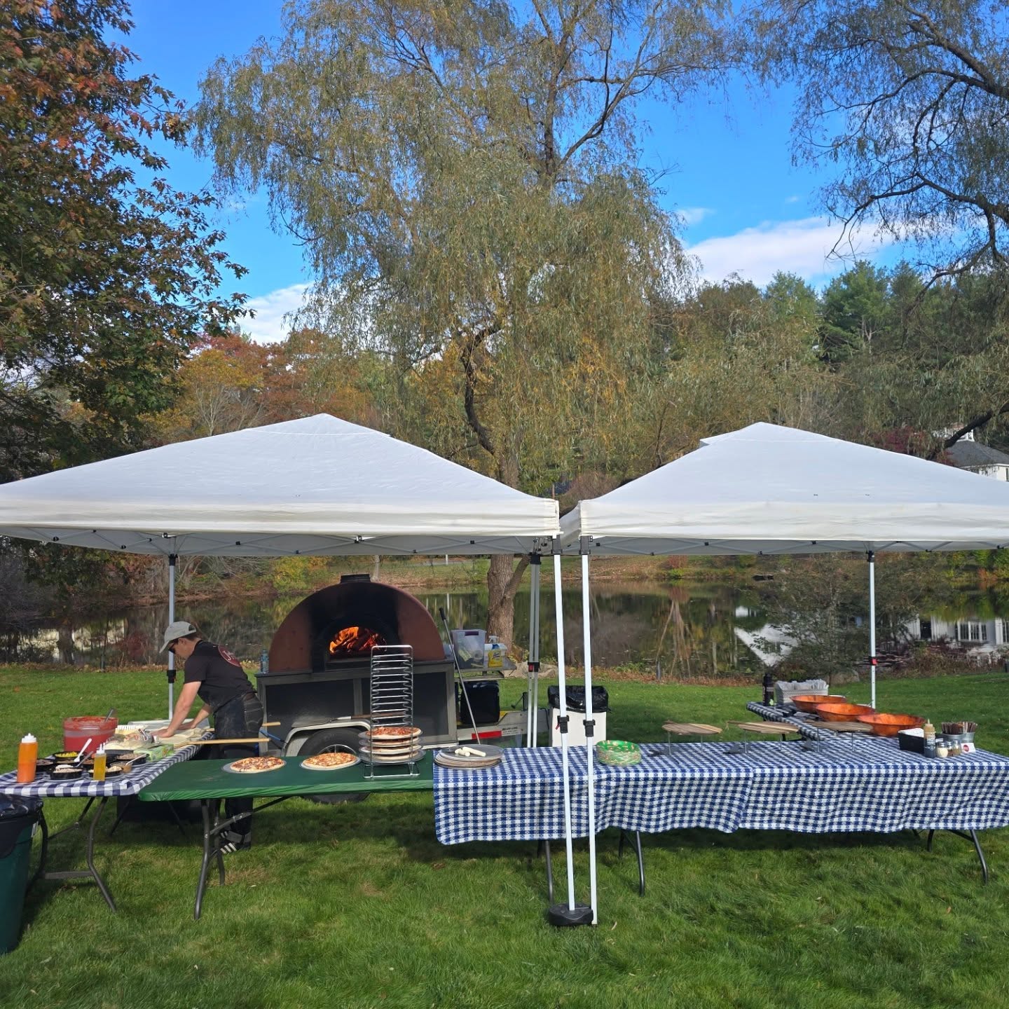Happy birthday Krista! Charlie and Krista (what are the odds?) had a great time ringing in another great year for Michigan's biggest fan. Check out Chef Charlie rockin those dough skills! #goblue #brickoven #pizza