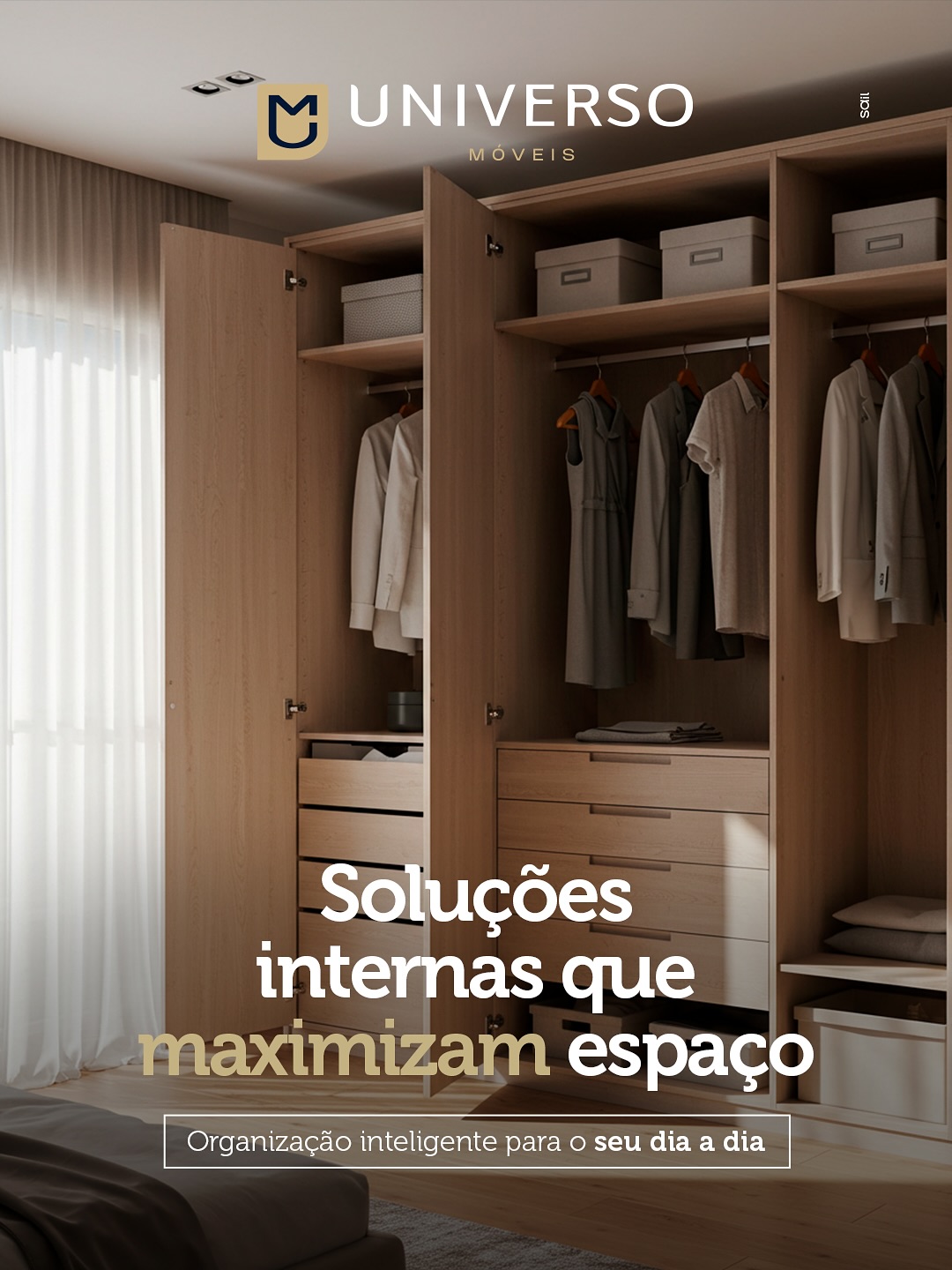 Mais espaço, menos bagunça. As soluções internas certas transformam o uso do roupeiro:
Divisórias e prateleiras moduladas que se adaptam à rotina, gavetas com amortecedor que protegem suas peças, calceiro retrátil e sapateira deslizante que facilitam o dia a dia.
Na Universo Móveis, você encontra as melhores opções em roupeiros prontos e sob medida Onde cada centímetro pode ser aproveitado com funcionalidade e acabamento de qualidade.
👉 Entre em contato no WhatsApp e planeje o seu, ou visite a loja para conhecer os modelos em estoque.
#UniversoMóveis #Roupeiro #Organização #Dormitório #Planejados #CascavelPR