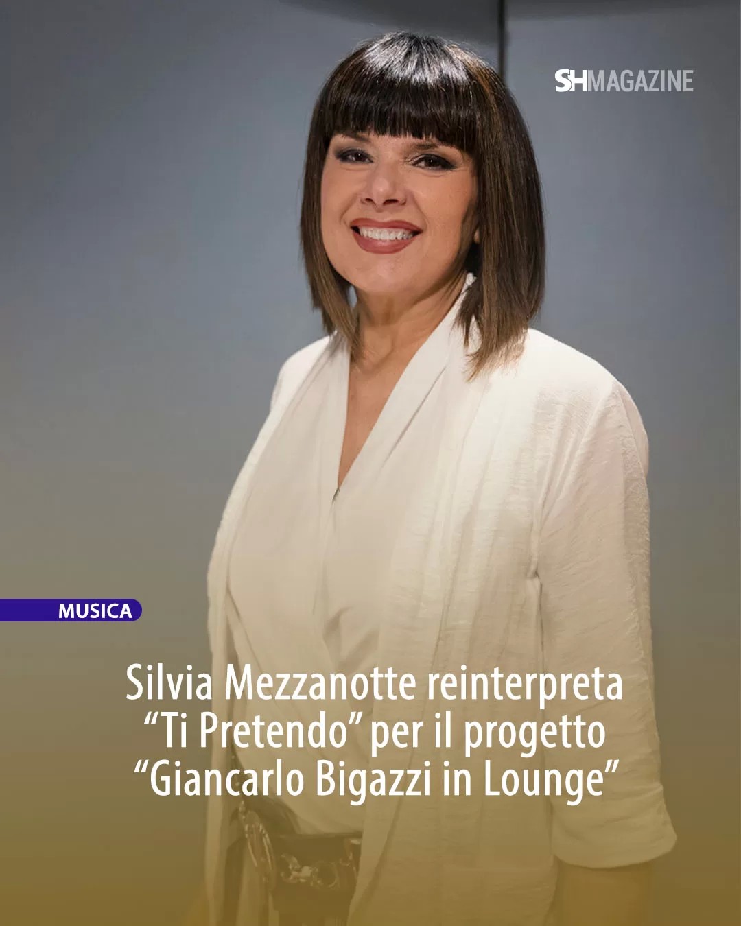✨ Una nuova veste per un classico della musica italiana! Silvia Mezzanotte reinterpreta “Ti Pretendo”, la hit di Raf vincitrice del Festivalbar 1989, riportandola al pubblico con un arrangiamento lounge firmato Papik.
🎶 Il singolo, prodotto da Giovanni Bigazzi con la direzione artistica di Franco Fasano, fa parte del progetto “Giancarlo Bigazzi in Lounge”, un viaggio sonoro che unisce le generazioni e restituisce nuova luce a un repertorio indimenticabile. 🎷 Tutti i dettagli nell’articolo su SHmag.it. ✨ Una nuova veste per un classico della musica italiana! Silvia Mezzanotte reinterpreta “Ti Pretendo”, la hit di Raf vincitrice del Festivalbar 1989, riportandola al pubblico con un arrangiamento lounge firmato Papik.
🎶 Il singolo, prodotto da Giovanni Bigazzi con la direzione artistica di Franco Fasano, fa parte del progetto “Giancarlo Bigazzi in Lounge”, un viaggio sonoro che unisce le generazioni e restituisce nuova luce a un repertorio indimenticabile. 🎷 Tutti i dettagli nell’articolo su SHmag.it.