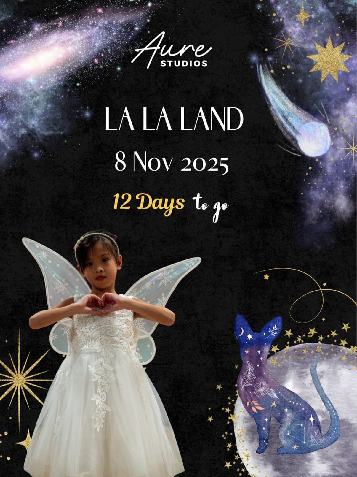 π Less than 2 weeks from our La La Land recital β where dreams twirl, music sparkles, and magic comes alive β¨
Join us on 8 Nov for an unforgettable evening of dance and wonder.
π DM us to reserve your tickets today!
#AureStudios #LaLaLand #KidsRecital #MagicalEvening