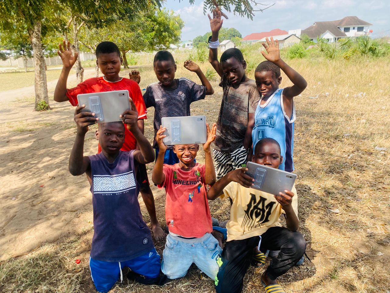 Pictures from CAYEO-YTB Tanzania on a trip to visit with 15 kids in Homboza Village.
This is a note from Tumaini Fasso, the man in the light blue shirt:
Coding classes in Rural Kisarawe are going well.
Today kids read story on NABU.org through three donated tablets from YTB.
We hope every kids can read and code despite of their differences, but YTB & CAYEO DIGITAL MOBILE LIBRARY play their role to bring equity in kids education.