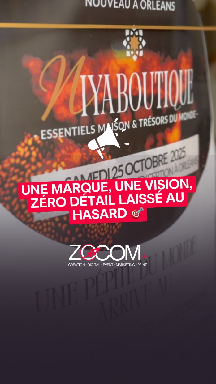 ✨ Ouverture officielle de @niya_boutique_orleans !
Un projet mené de A à Z par l’agence @zocom.fr du concept à la réalisation 👇
🎨 Création de l’identité visuelle
🪧 Enseigne commerciale de 7 mètres
🪟 Marquage vitrine adhésif
🧼 Tapis d’accueil personnalisé
📱 Community management
📰 Flyers & affiches – conception et impression
Une belle aventure humaine et entrepreneuriale, aux côtés d’une commerçante passionnée 🤝
📍Rendez-vous dès aujourd’hui au 43 rue du Condorcet, à Orléans !
#zocom #orléans #niyaboutique #communicationglobale #identitevisuelle #creation #inauguration #marquagevitrine #enseigne #flyers #agencedecommunication