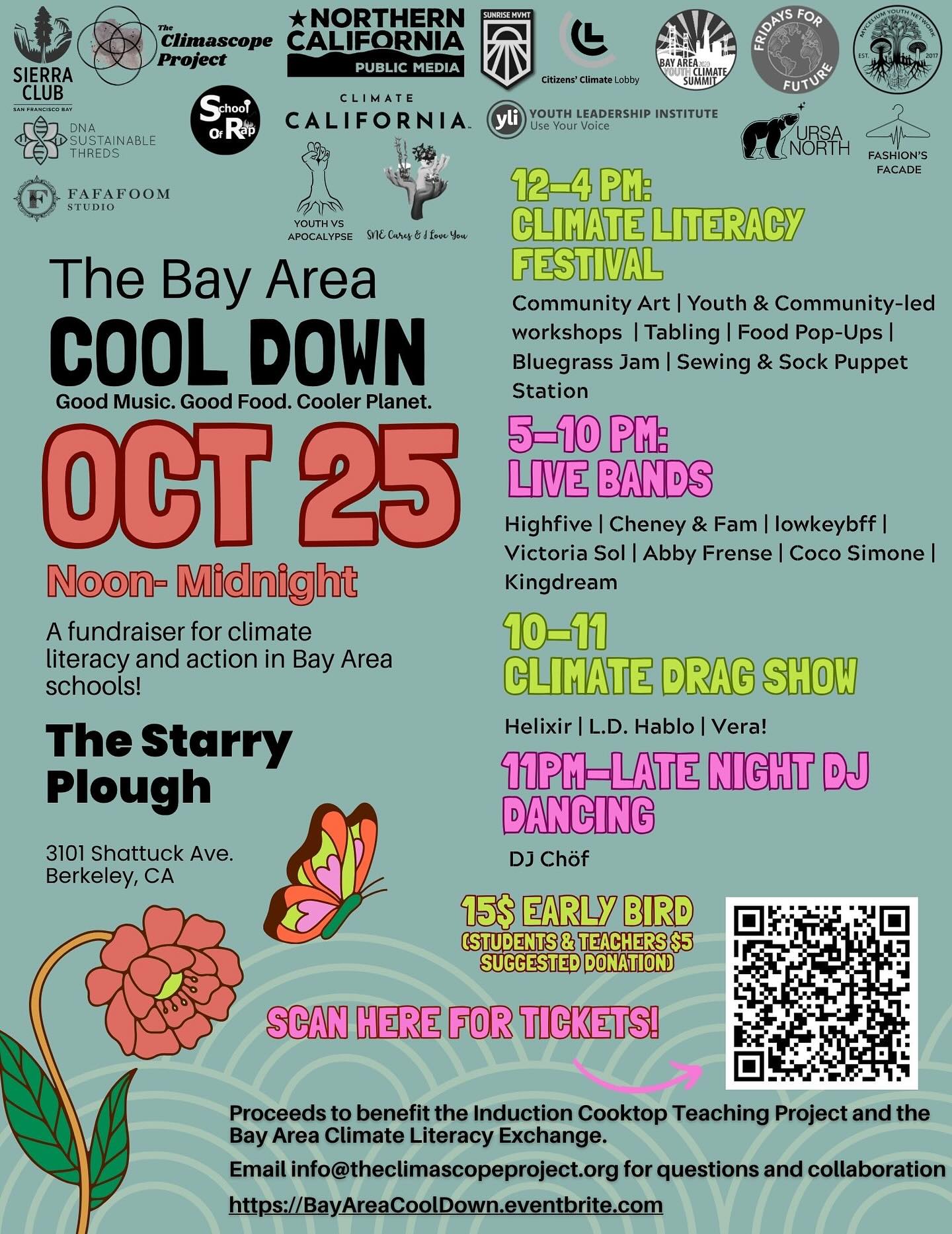 Join us tomorrow Sat, Oct 25 (12–4 PM) at The Bay Area Cool Down — a climate + arts block party at The Starry Plough! 🌎 Project Super Plants members will be tabling and teaching attendees about carbon sequestration!
🎶💚 #BayAreaCoolDown #CoolerPlanet