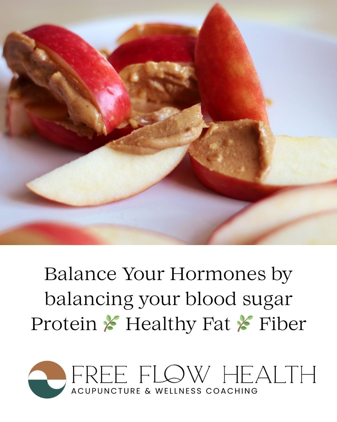 ✨Blood Sugar & Hormones in Peri-Menopause✨
If your energy crashes mid-morning, your mood swings for no reason, or you find yourself craving sugar or caffeine to “get through the day” — your blood sugar may be at the root of it.
During peri-menopause, estrogen and progesterone naturally fluctuate, and when blood sugar isn’t well regulated, these ups and downs can feel even more intense.
Keeping your blood sugar steady is one of the simplest ways to support your hormones, mood, and energy. Here’s how:
🥑 Protein + Healthy Fat + Fiber on every plate — especially in the morning.
This combo slows the release of glucose, keeps you full longer, and helps prevent that mid-day crash.
A great option? 🍎 Apple slices with your favorite nut butter.
It’s simple, balanced, and helps set your blood sugar (and your hormones) up for a smoother day.
Your morning meal sets the tone — give your body what it needs to feel balanced, not burned out. 🌿
#perimenopause #hormonehealth #bloodsugarbalance #womenshealth #acupuncture #menopausesupport #wellnesscoach #healthyhormones #freeflowhealth