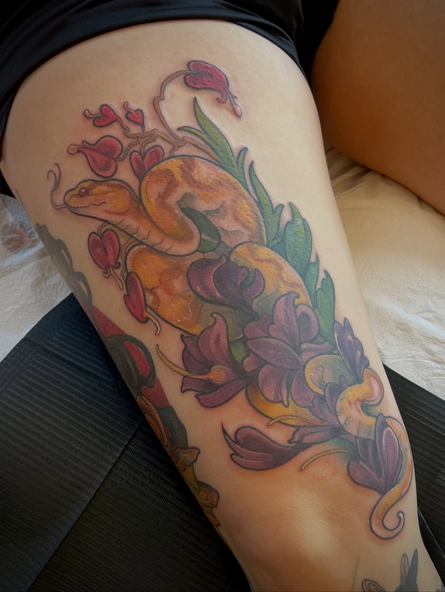 Snnnnnnnnnake and bleeding hearts! 💕
#snaketattoo#naturetattoo#floraltattoo #tattoo #girlswhotattoo #kentuckytattooers #neotradtionaltattoo #illustrativetattoo #eternalinks#procreate#bishoprotary#paducahcreativecity#neotrad