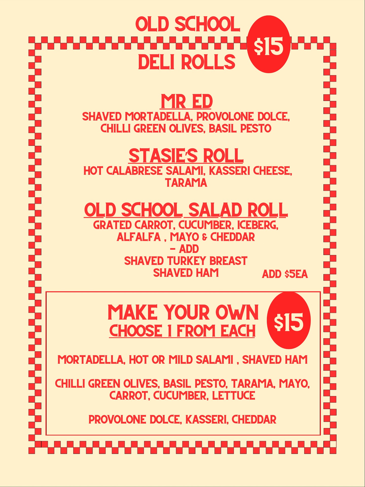 We’re bringing it back — old school style.
Those white long rolls, packed just like the good old days, filled to the brim with your deli favourites.
Only Wednesdays & Thursdays. Come grab one, dine in or take away.
#LaikonDeli #OldSchoolRolls #RichmondEats #MelbourneFoodies #DeliFavourites #LunchThrowback #ClassicRolls #DineInRichmond #TakeawayTreat #LaikonLove