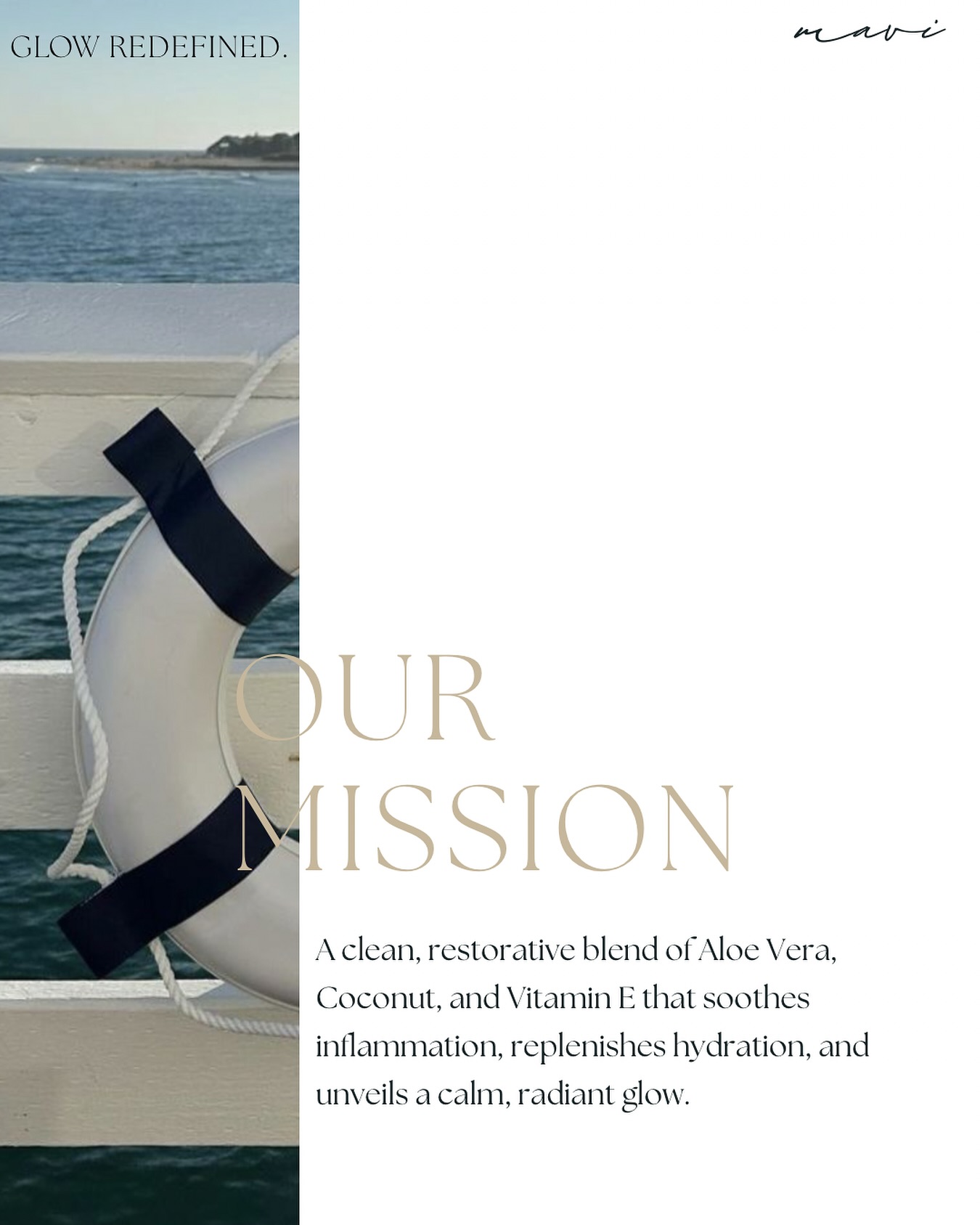 A harmony of purity and performance, Glow by Mavi is crafted to calm, renew, and illuminate the skin through the power of clean, anti-inflammatory botanicals.