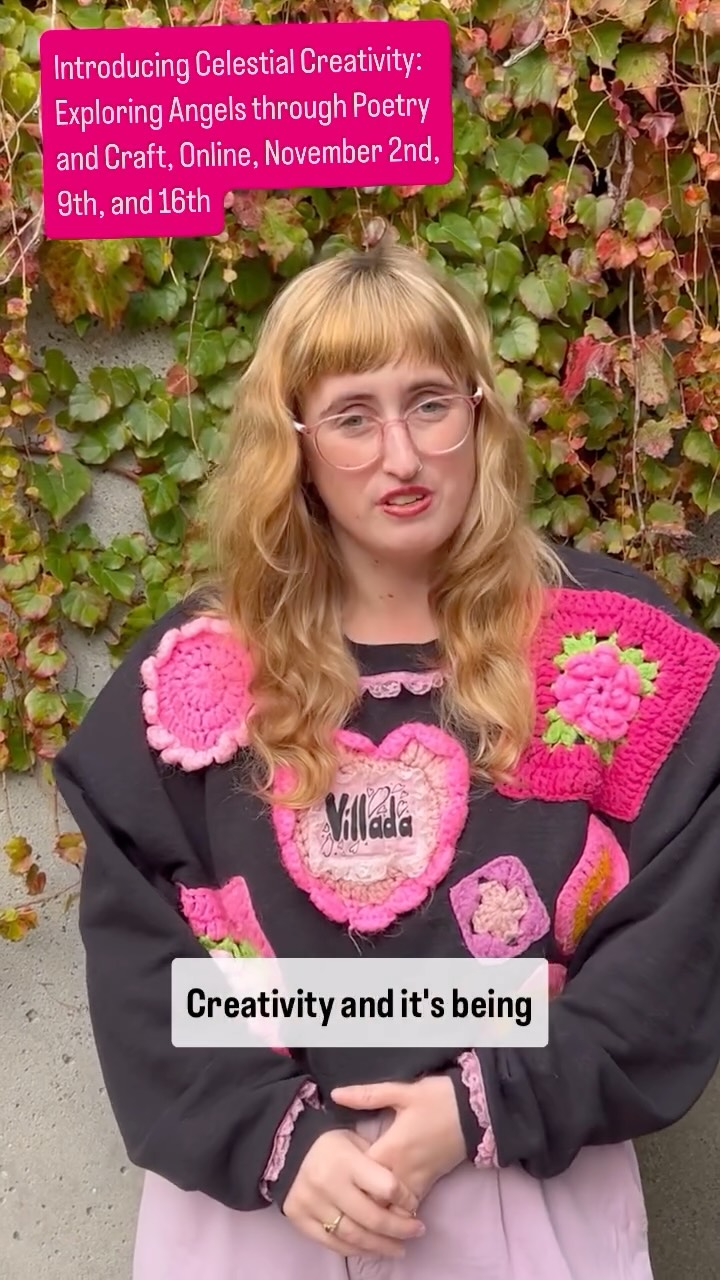 Did you know I grew up in a house of Angels? Join me for Celestial Creativity: Exploring Angels through Poetry and Craft. It’s part generative poetry workshop, part hands on crafting, part text study, all mystical. Come engage with angels as an artistic device, share folklore, and meet angels of the everyday. This juicy class is full of the holy, and the strange! Three Sunday mornings, starting November 2nd online with @the_pomegranate_tent . #linkinbio #mysticism #textstudy #poetrywork #torah #artworkshop #angels