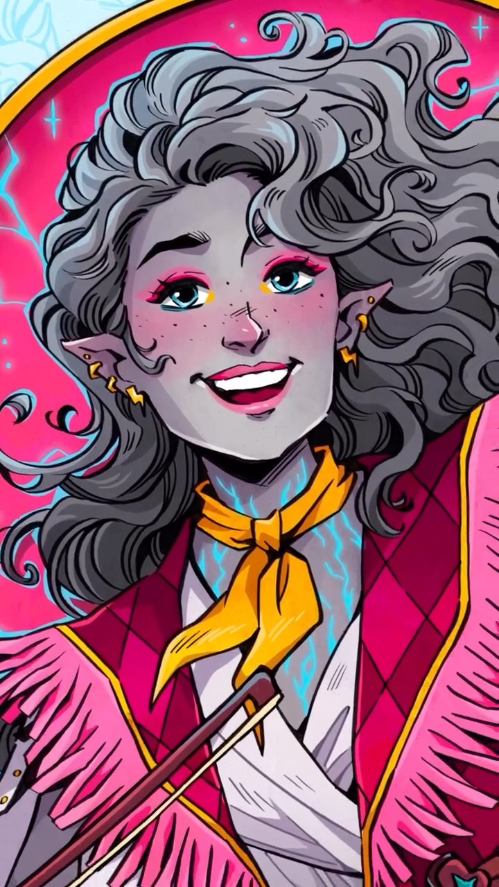 When the character has already the most amazing concept my work is just adding ✨pazzazz✨
Amazing character, design and reference images by the wonderful @gremlindsay 💕
#dndcommission #commissionartist #dndcharacter #dndcharacterart #charactercommission