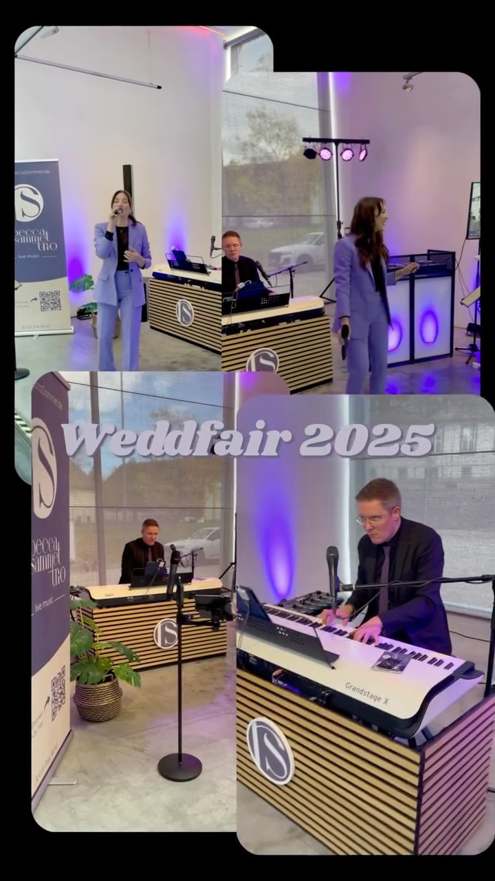 Was für zwei schöne Tage auf der WeddFair in der Motorworld Böblingen! 💫
Wir hatten tolle Gespräche mit zukünftigen Brautpaaren, supernette Standnachbarn und durften sogar bei der Eröffnung der Modenschau musikalisch mitwirken – ein echtes Highlight!
Danke an alle, die vorbeigeschaut und sich Zeit für ein Gespräch genommen haben 💜
#WeddFair #MotorworldBöblingen #Hochzeitsmesse #Hochzeitsband #RebeccaSammet #DJDVINEStuttgart #Hochzeit2026 #Livemusik #rebeccasammettrio #sängerin #hochzeitssängerin #event