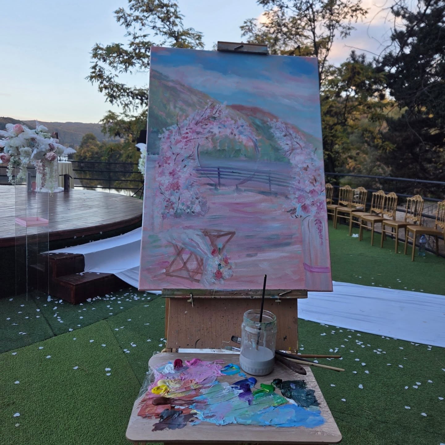 Лилиан & Николай 🩷🩷🩷💍
25.10.25
#livepainting #weddingday