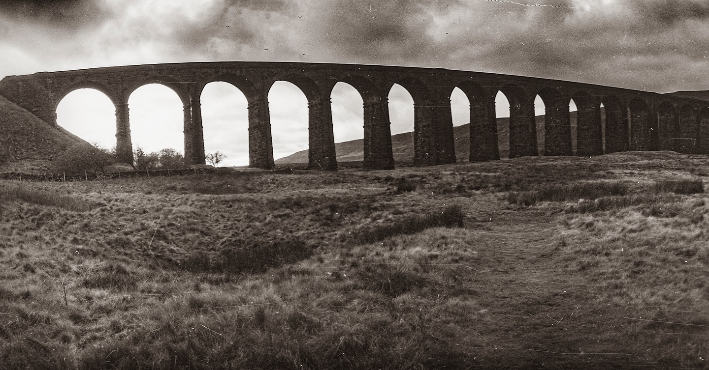 Taking the #kodakpanoram 4B #panoramiccamera on #cumbrian #yorkshire road trip - here at Kent #Viaduct, Arnside and The #ribbleheadviaduct