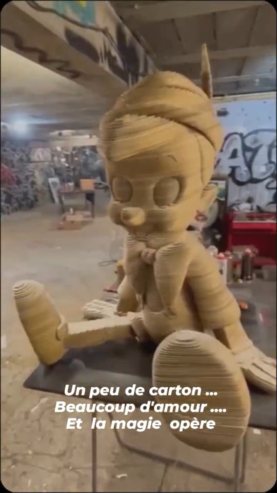 #art #sculpture #deco #puzzle #maquette #noël #montagecarton #maquette3d