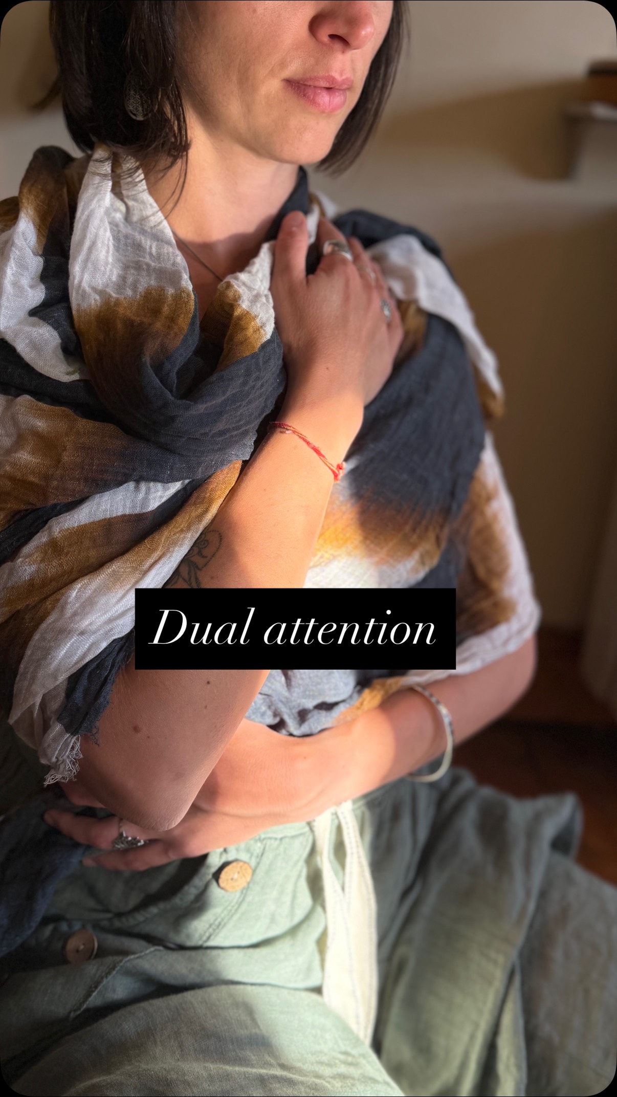 ~ Dual attention ~
When working with somatic (body-based) practices, uncomfortable emotions or sensations can surface. These are stored deeply in our body and possibly have been suppressed in order to keep us safe. When we choose to start a journey of self-discovery, healing, transformation - we are open to see what needs to be looked at, worked through. Being open to inquire into our inner landscape, the old wounds, the old patterns is key to integration, path to experiencing ourselves as a whole and opening to growth.
When you enter on this path, it’s important to remember that we do need to move through the discomfort in order to heal. But NEVER by forcing anything or going at the pace that doesn’t feel supportive for you.
This is where DUAL ATTENTION is so important. It invites CHOICE- you can choose to move towards the discomfort or away from it.
There is nothing wrong in moving away from it if you feel that’s what you need.
I am so in for exploring my old patterns and wounds but there are moments when turning away from them is really what I need. Otherwise it is too much, too overwhelming.
I often return to my old wound of self-doubt, not being good enough - and this is when sometimes dogging it deep becomes too much. There needs to be a balance and that balance is different for each one of us.
Dual attention is part of the work I offer with Polyvagal-Theory, the nervous system and somatic inquiry.
Join me:
✨Whispers of the Body @segotia_dublin, Polyvagal-informed Yoga Workshop, Sat 4th Oct
✨Whispers of the Body - short online course - 5 days of somatic yoga - link in my bio
✨1:1 - Body Alchemy for Women - I am opening space for this 3 month individual program. I’ll talk about it more soon but feel free to reach out if interested.
X
Anna
#whispersofthebody #dualattention #somaticinquiry #vagusnerve #nervoussystem #traumahealing #cyclicalswareness