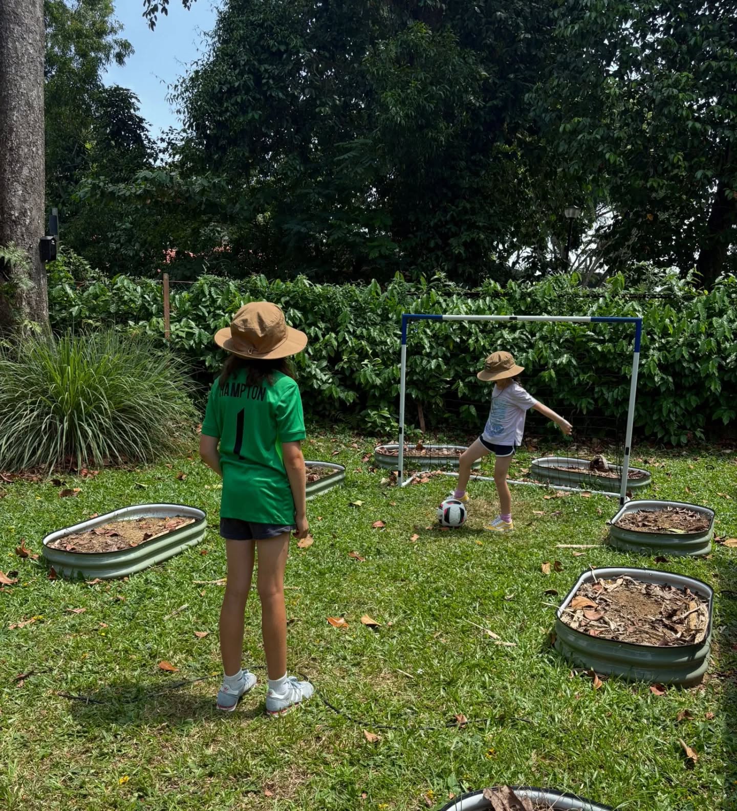 Which other hotel gives you hats and a game of mini football on the lawn 😁