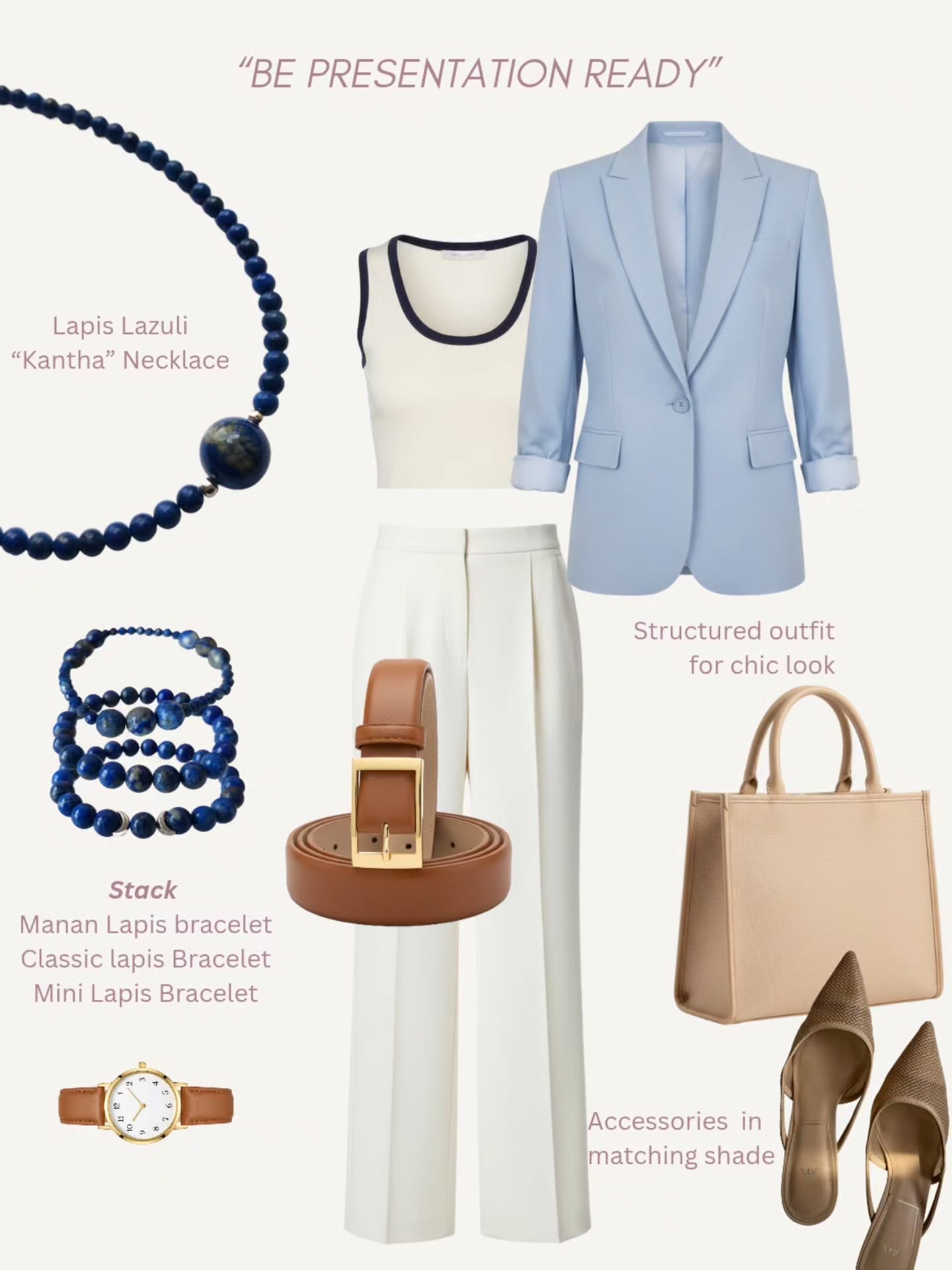 Power dressing gets an energetic upgrade 💙
Be Chic. Be Confident.
When you have a presentation to ace, wear Lapis Lazuli — the stone of confidence, clarity, and communication.
It helps calm your nerves, express your thoughts clearly, and speak with authority.
Because true style isn’t just about fashion… it’s about energy.
#LapisLazuliJewelry #CrystalStyle #HighVibeFashion #SpiritualStyle