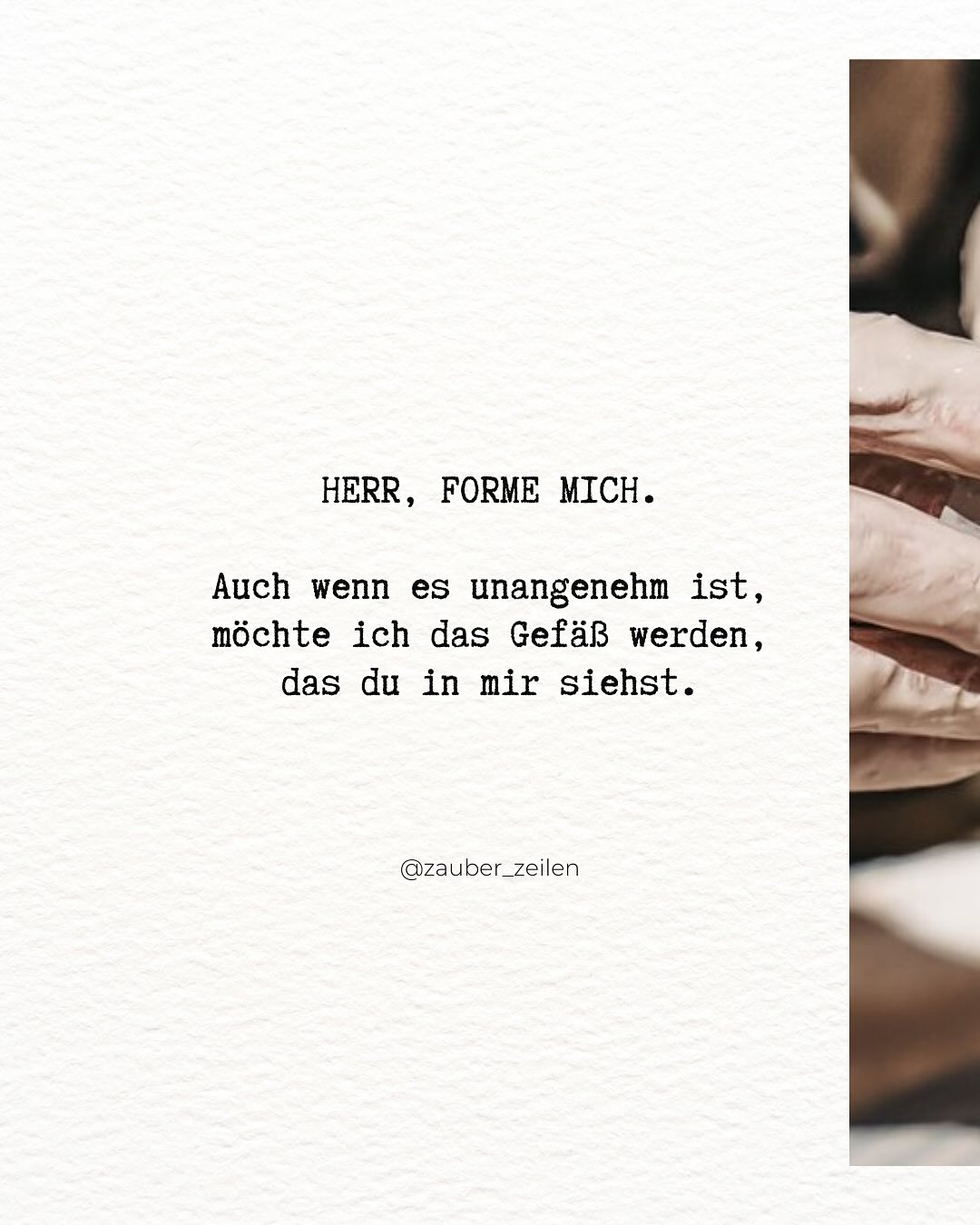 HERR, FORME MICH.
Auch wenn es unangenehm ist, möchte ich das Gefäß werden, das du in mir siehst.
🍶🤲🏼
#zauberzeilen #studiertagebuch #meinstudiertagebuch #generalkonferenz #frauenhilfsvereinigung #kirchejesuchristi #heiligederletztentage #glaubeaufschrittundtritt #ewigefamilie
#kirchejesuchristiderheiligenderletztentage #antwortenvongott #sühnopferjesuchristi #ichliebediegeneralkonferenz #glaubeanjesuschristus
#buchmormon #dasbuchmormon #lehreundbündnisse
#freibergtempel #frankfurttempel #berntempel #wientempel #hamburgtempel
#alpenländischemission #frankfurtmission #berlinmission