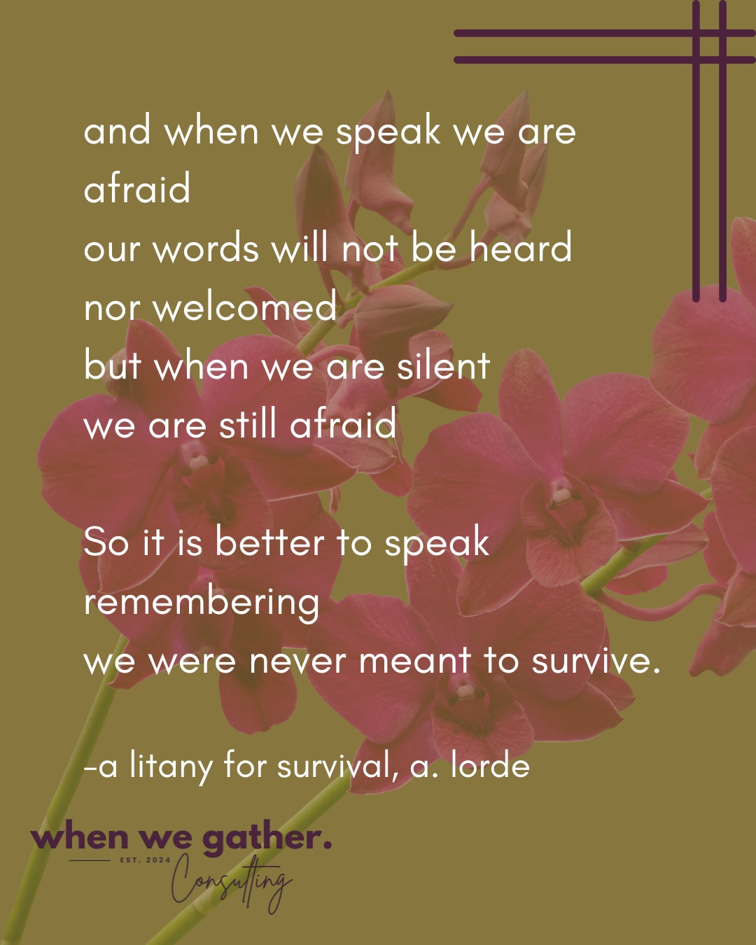 ...it is better to speak.