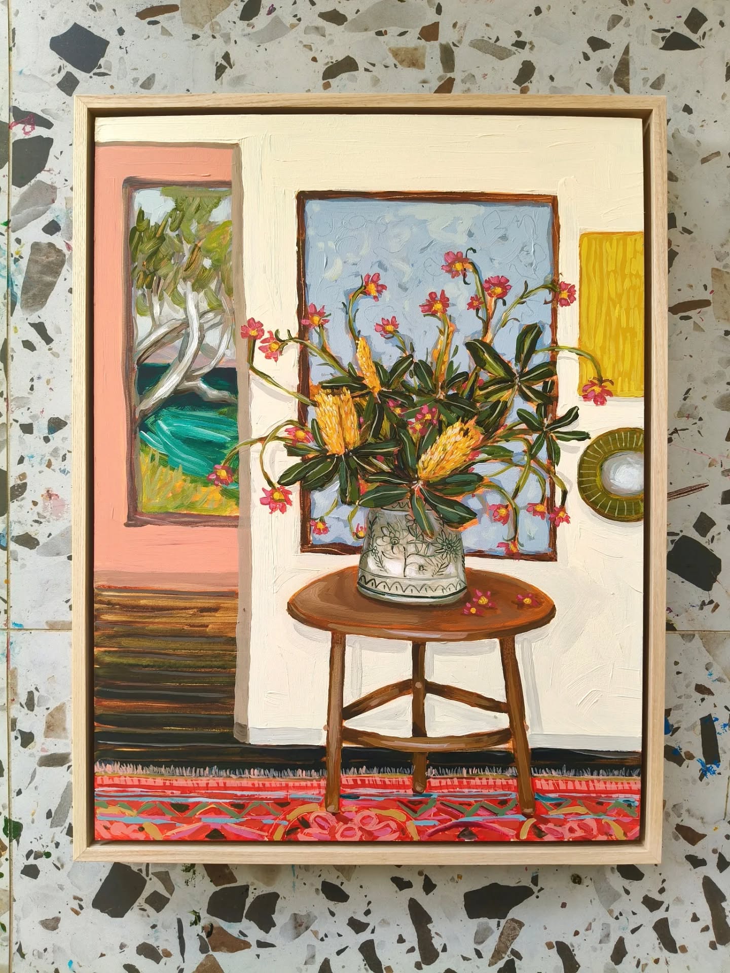 A work in progress that will eventually land at @themoreegallery
I've been refining my interior paintings over the last year - working out what exactly I want to say with them and why.
I'm getting closer, but I think it's going to be a constantly evolving project. So far, I've basically worked out that I'm painting my daydreams 🤷🏼♀️ I've got lots of little ideas building in my sketchbook that I'm excited to test out!
Drawing back on little sketches, deeply buried memories and vignettes, simple compositions, thinking back to my architecture days, creating paintings within paintings, views within rooms etc etc..
#interiorspainting #australianhome #story #interiordesign #livingroom #acrylicpainting