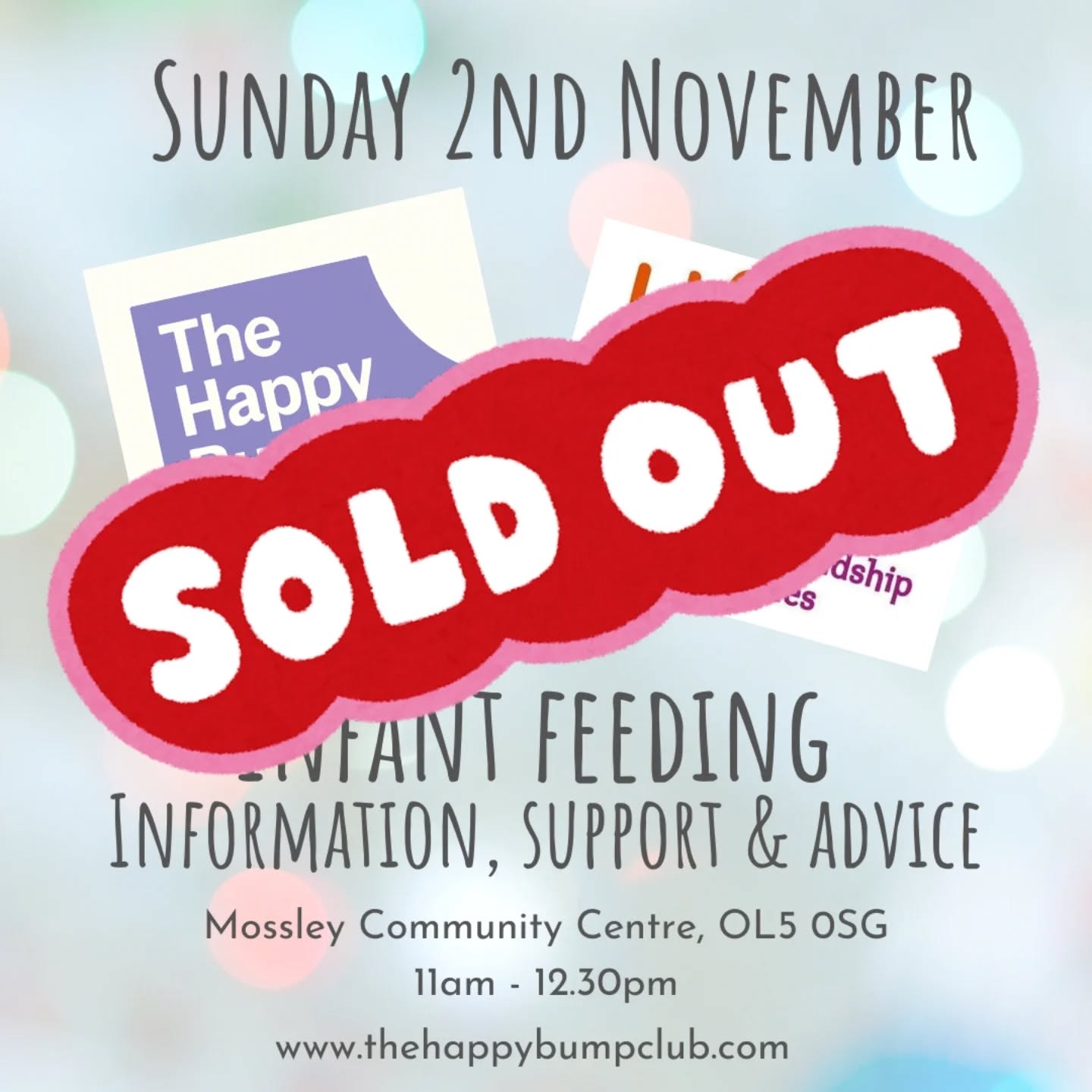 ❣️ Our November session is now SOLD OUT ❣️
Thank you to everyone who has already booked on.
If you have missed out, please message me and I will add you to the waitlist.
If anyone cant make it, it would be much appreciated if you cancel your space through Eventbrite so I can release the space to someone on the waitlist ❤️
Looking forward to this one, Home Start are regular guests at our sessions and are so friendly and informative!
Emma x