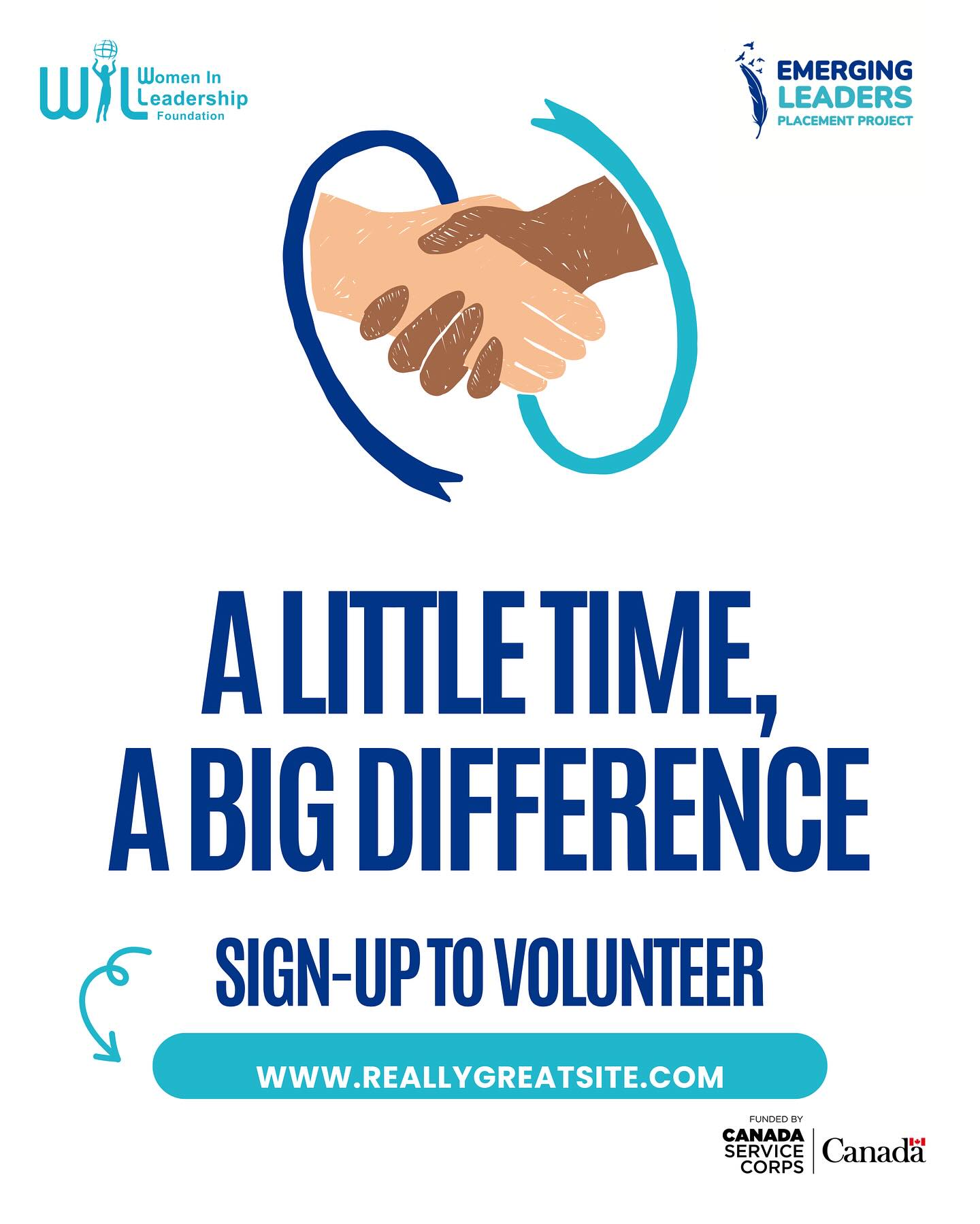 Make a Big Difference with a Little Time ⏰
Your time and energy can change lives. By volunteering with the Emerging Leaders Placement Project, you help empower youth, strengthen communities, and create lasting impact across Canada. Every hour you give helps build confidence, leadership, and connection.
📧 Sign up to volunteer at leaders.wil@gmail.com
🔗 Learn more or apply at leaderscanada.ca
Proudly funded by Canada Service Corps
#EmergingLeaders #VolunteerOpportunity #YouthLeadership #CommunityImpact #MakeADifference #LeadershipInAction #CanadaServiceCorps #LeadersToday #YouthInCanada