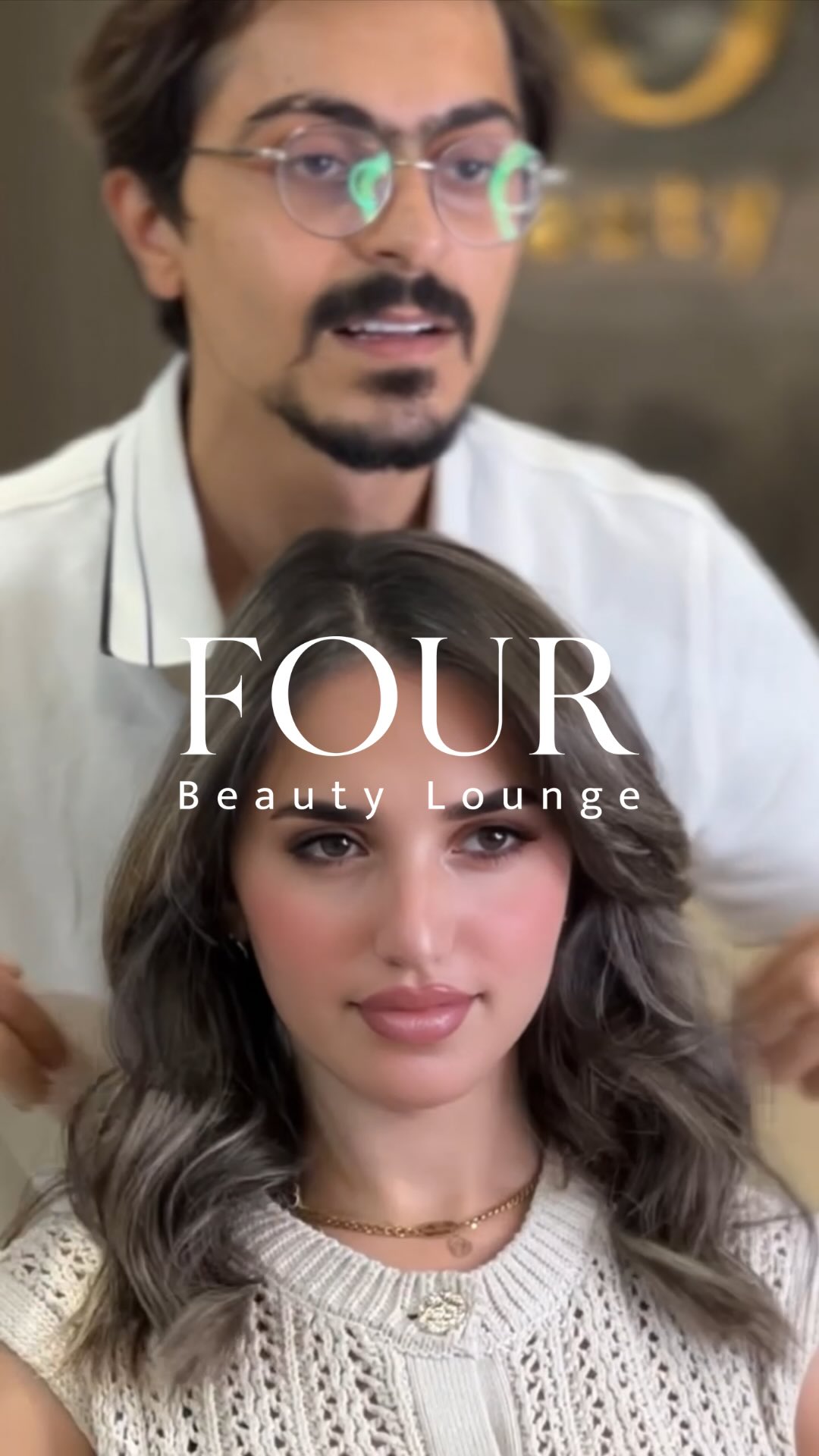 “Your glow deserves this color moment 🤍” Hair color by Waled @fourbeautylounge #strokesofperfection