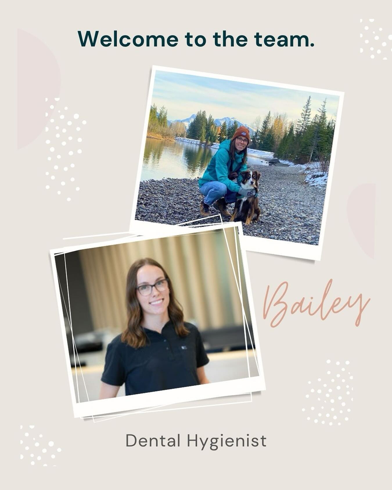 ๐ Meet Bailey โ Our New Registered Dental Hygienist! ๐
Weโre so excited to welcome Bailey to the Blackfalds Smiles team! ๐ฆท๐
Born and raised in Stettler, Bailey brings her small town warmth and a gentle, thorough approach to patient care. Sheโs passionate about helping patients feel comfortable and confident through education and compassion every step of the way.
When sheโs not creating healthy smiles, youโll find Bailey out camping in the mountains, teeing off at the golf course, or spending time with her husband Doug and their four year old pup, Jett.๐พโณ๏ธ
Help us give Bailey a big Blackfalds Smiles welcome in the comments below! ๐๐