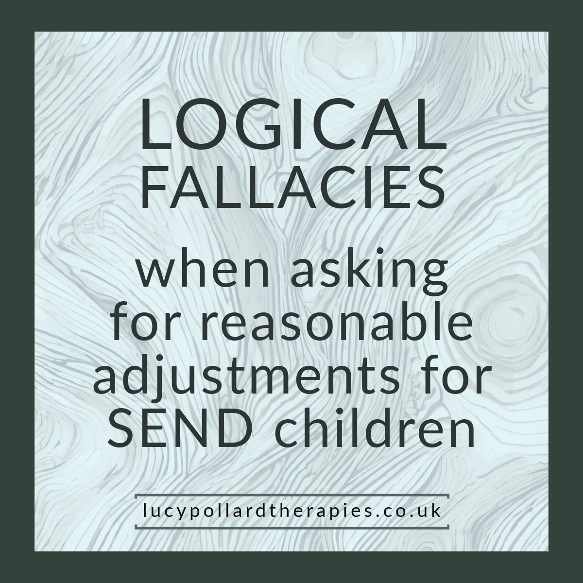 Logical fallacies when asking for reasonable adjustments for SEND children…
What are logical fallacies?
Logical fallacies are examples of flawed reasoning that pop up everywhere. They can sometimes appear (often unintentionally) in discussions about reasonable adjustments and inclusion. They often sound sensible, but don’t stand up to scrutiny.
How many of the ones listed have you heard? They’re pretty common. I understand why - change is hard and can feel scary. We often search for reasonable excuses why we can’t do something difficult.
So why are they a problem?
Logical fallacies are a problem because they use flawed reasoning that puts up barriers to meaningful change. They are often grounded not in evidence, but in belief. Recognizing them helps us all to focus on evidence-based, child-centred decisions.
Examples of a few logical fallacies are in the slides, and they include: ad hominem; bandwagon; slippery slope, appeal to authority and false dilemma. There are so many more (I haven’t even touched on my personal favourite, straw man).
Please let me know which ones you’ve encountered! Or maybe you’ve used some yourself? I know I have, especially when I was a newly qualified therapist. This post isn’t to judge or shame anyone - it’s to help us be aware of these common barriers to inclusion so that we can notice and challenge them in the real world - in ourselves and in others.
Drop a comment, and share with anyone who you think needs to know.
Lucy Pollard Therapies