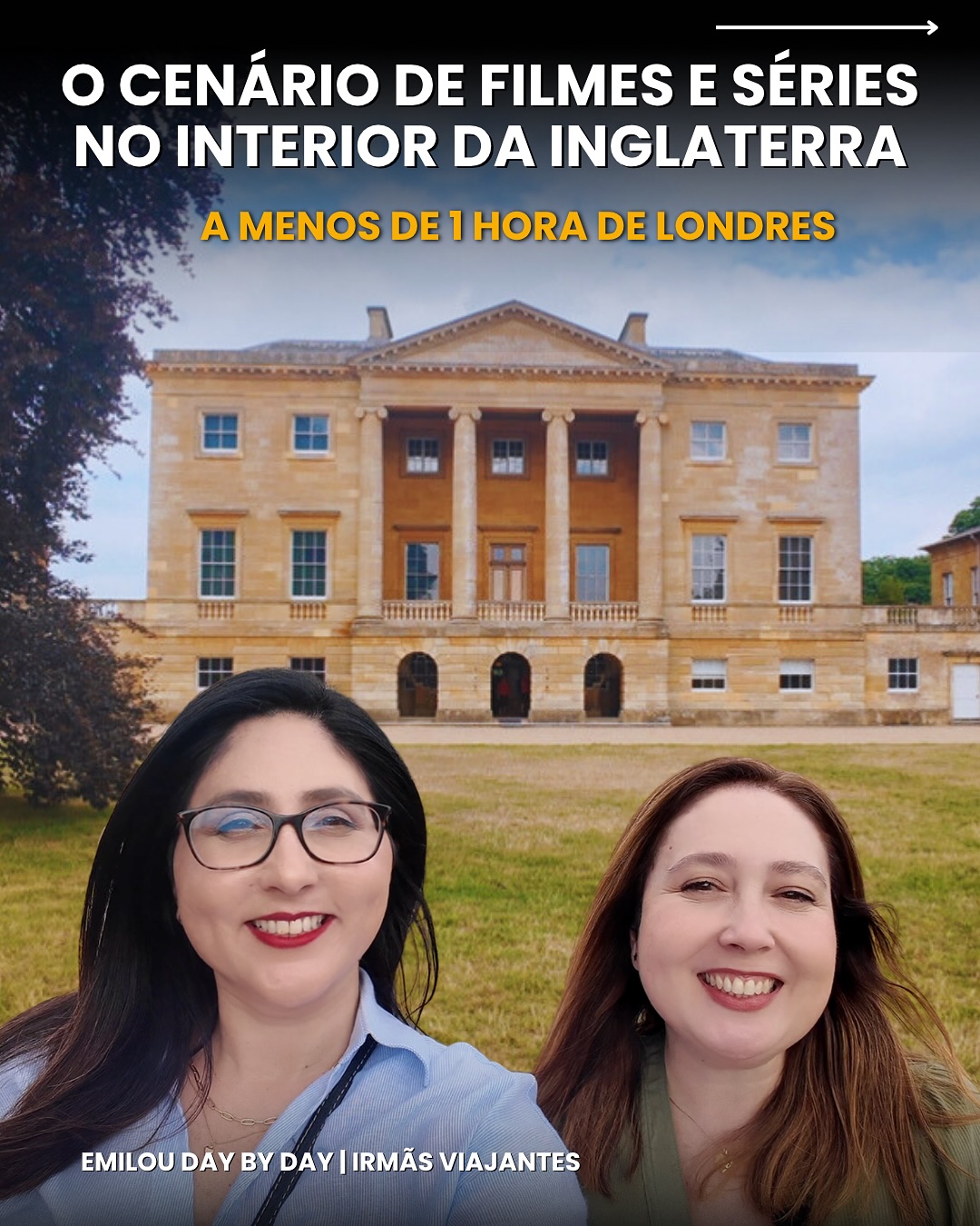 Um cenário digno de filme, literalmente!
A menos de 1h de Londres, Basildon Park é uma das mansões mais elegantes da Inglaterra e já foi palco de produções de cinema e de seriado como Orgulho e Preconceito, Downton Abbey, The Crown e Bridgerton.
No vídeo do nosso canal EmiLou Day by Day | Irmãs Viajantes, mostramos todos os detalhes desta mansão, além de dicas práticas para quem quer viver um dia de cinema britânico no interior da Inglaterra. 🎥🇬🇧
💬 Escreva MANSÃO DE FILME nos comentários e te enviamos o link do vídeo completo!
#BasildonPark #FilmesBritânicos #ViagemCultural #DowntonAbbey #OrgulhoEPreconceito #Bridgerton #TheCrown #ViagemNaInglaterra #EmiLouDayByDay #IrmãsViajantes #CulturaBritânica