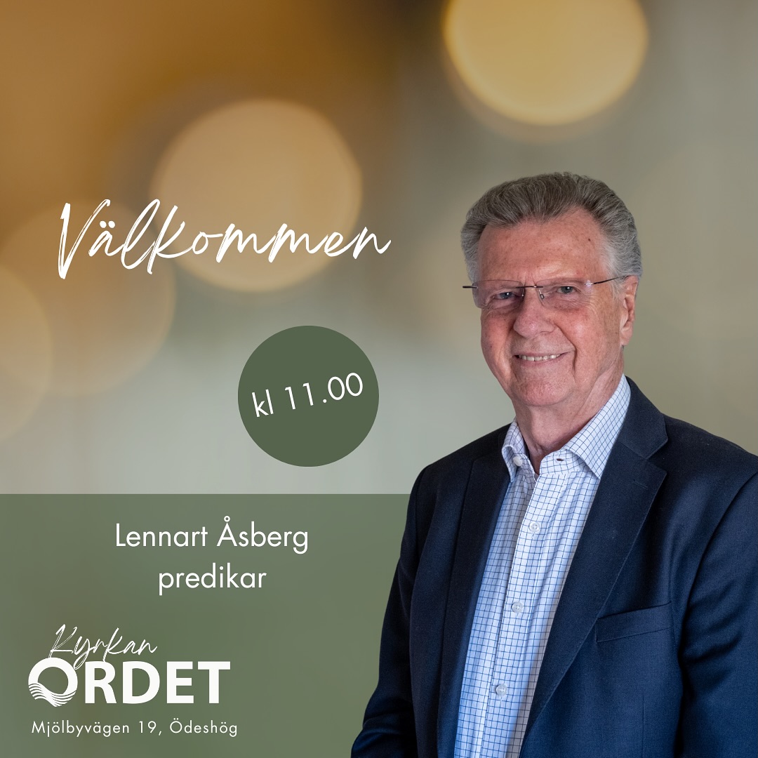 Varmt välkommen till kyrkan imorgon.
Lennart Åsberg kommer predika och det blir söndagsskola för alla barn.
Kom som du är, Gud vill möta just dig.
Hoppas vi ses :)
