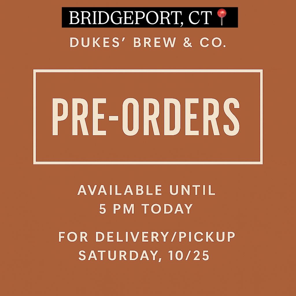 Hey Connecticut fam 🤎
We’re accepting pre-orders for Saturday, 10/25 — available for delivery or pick-up right here in town!
Tap the link in bio → select 🚚 delivery and we’ll bring your favorite brew straight to you.
#Wherecoffemeetscommunity